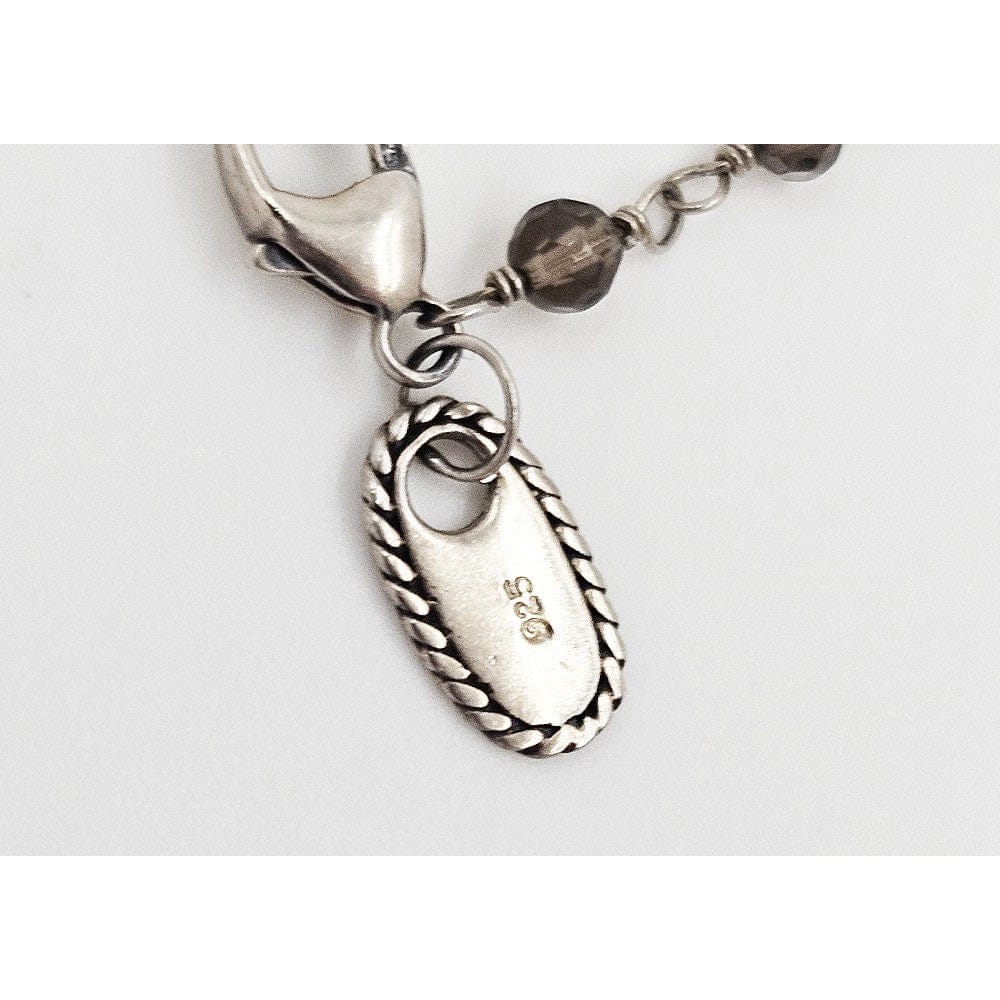 Sara Blaine Jewelry Designer Sara Blaine Vintage Sterling & Smoky Quartz Layering Necklace $449