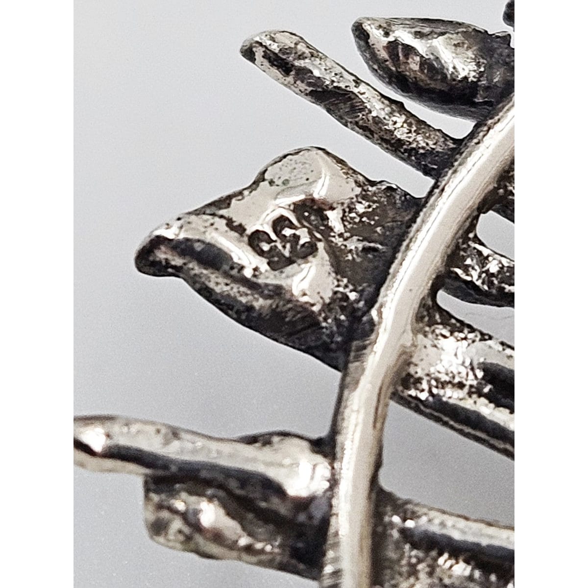 Scandinavian Silver Jewelry MCM Abstract Modernist Brutalist Sterling Silver & Pearls Scandinavian Brooch
