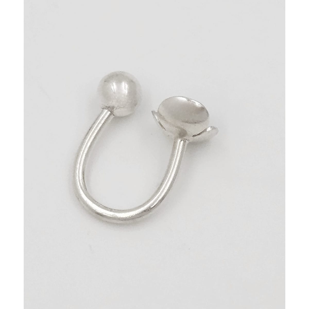 SJ Jewelry Vintage Sterling Silver & Black Pearl Modernist Flower Cocktail Ring
