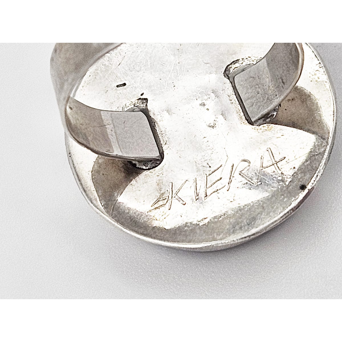 Skeira Jewelry Vintage Designer Skeira Sterling Silver & Mixed Metals Modernist Cocktail Ring