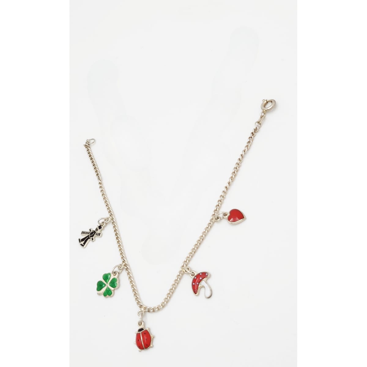 Sterling Scandinavian Lucky Charms Bracelet Jewelry Scandinavian Sterling & Enamel Lucky Charms Bracelet 1940/1950s