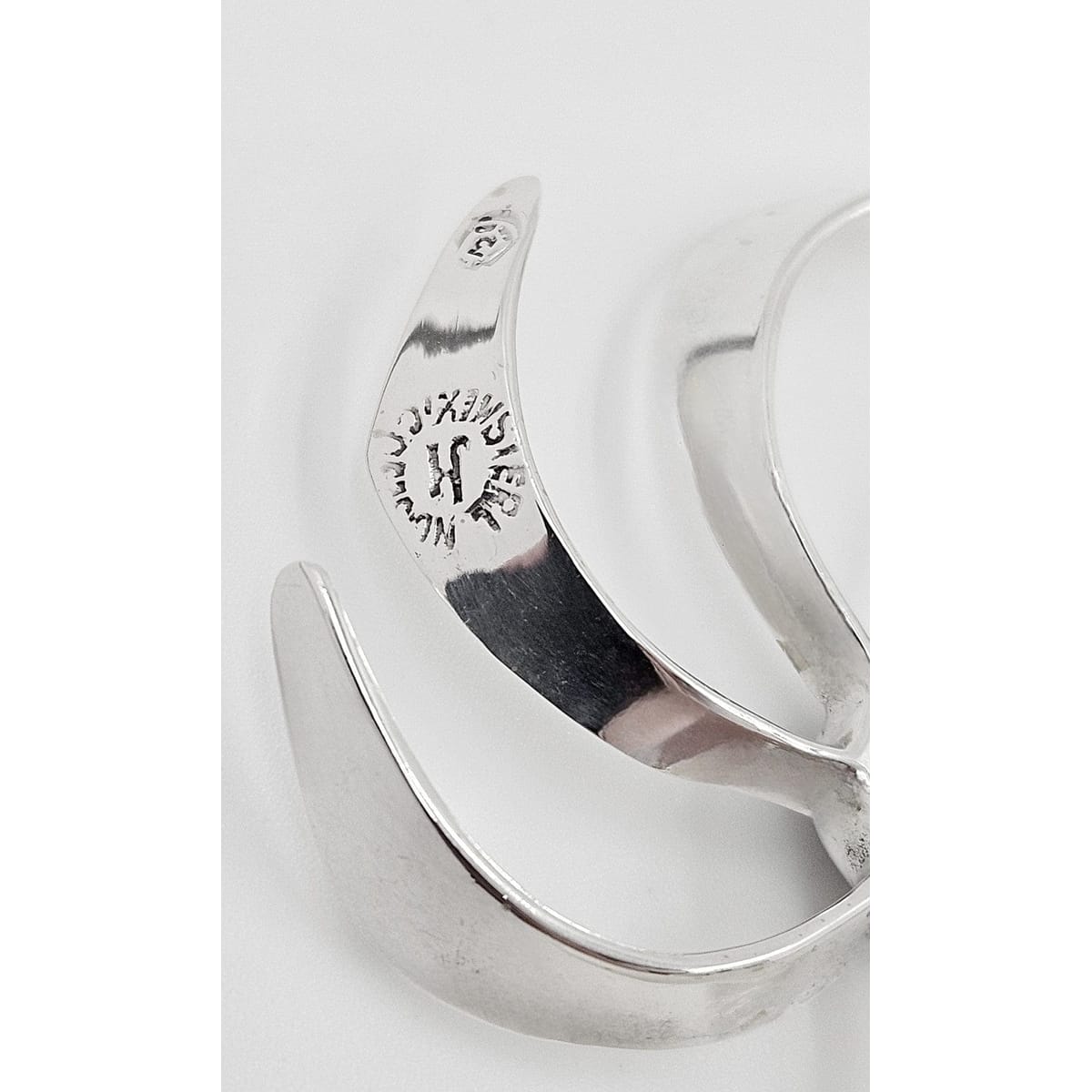 Taxco Sterling Jewelry Taxco Artist JH Sterling Silver & Amethyst Modernist Pin Wheel Brooch C. 1960s
