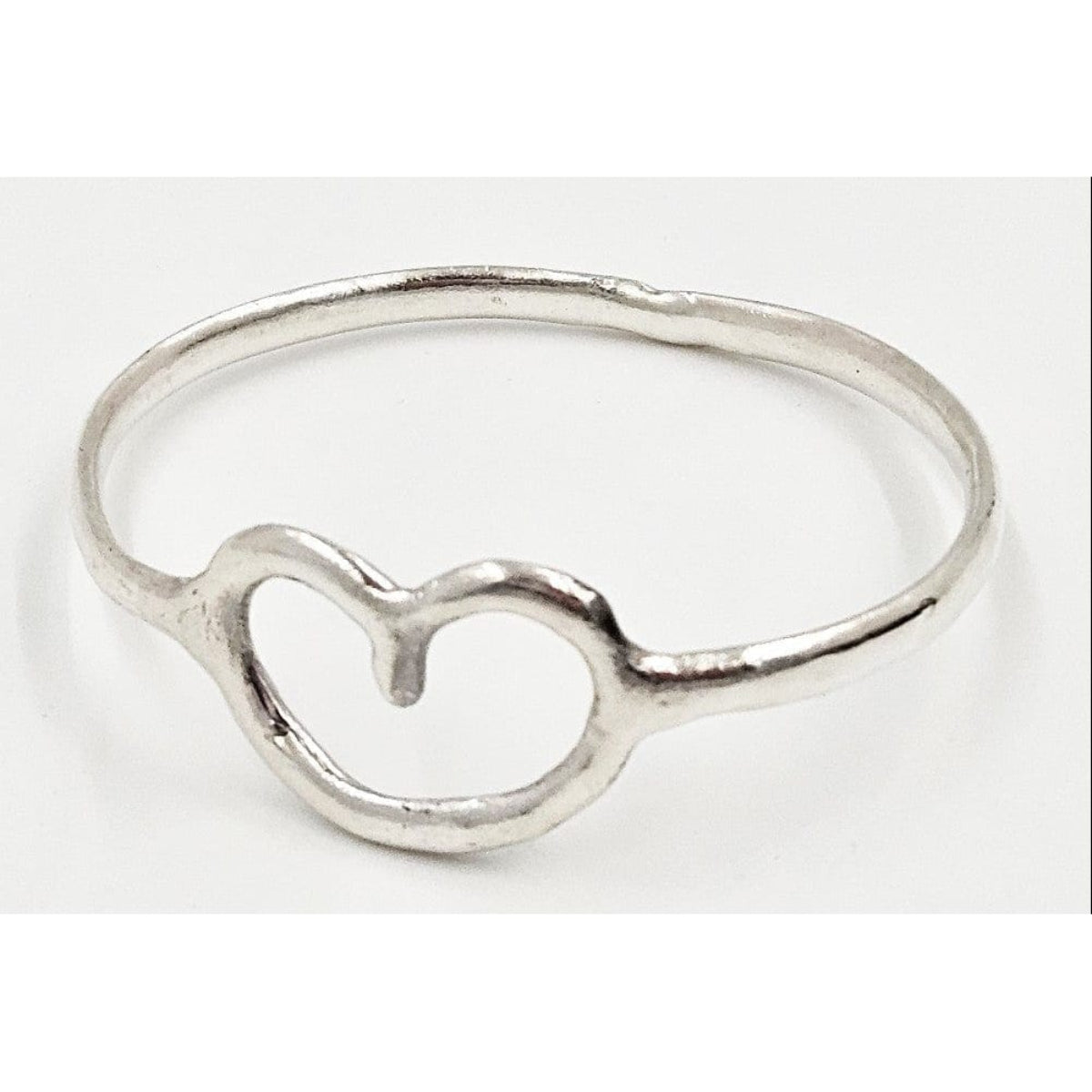 Techau Denmark Jewelry Designer Techau Denmark Sterling Silver Heart Bangle Bracelet