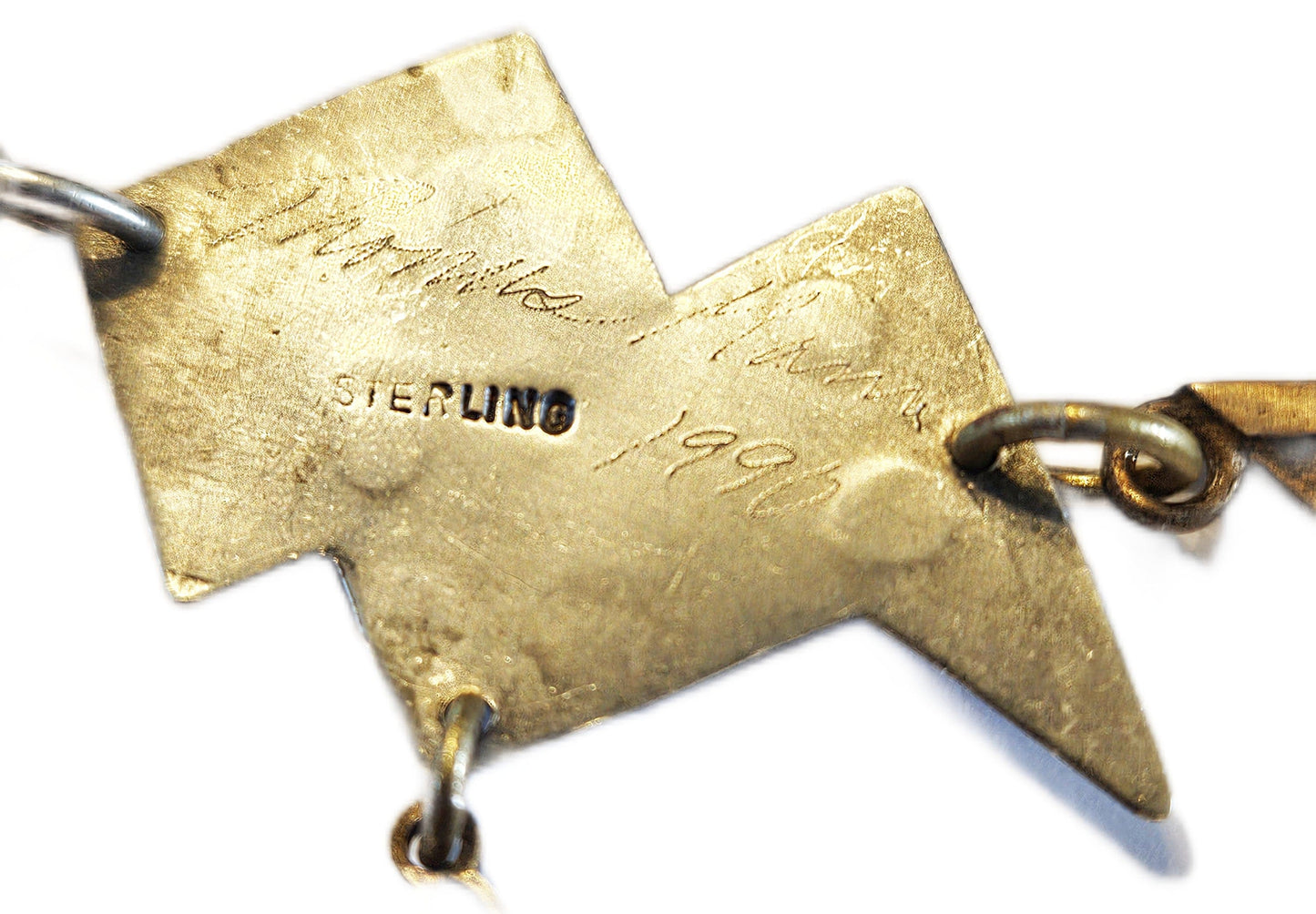 Thomas Mann Designs Jewelry Thomas Mann Designs Sterling Techno Romance Statement Necklace C. 1990