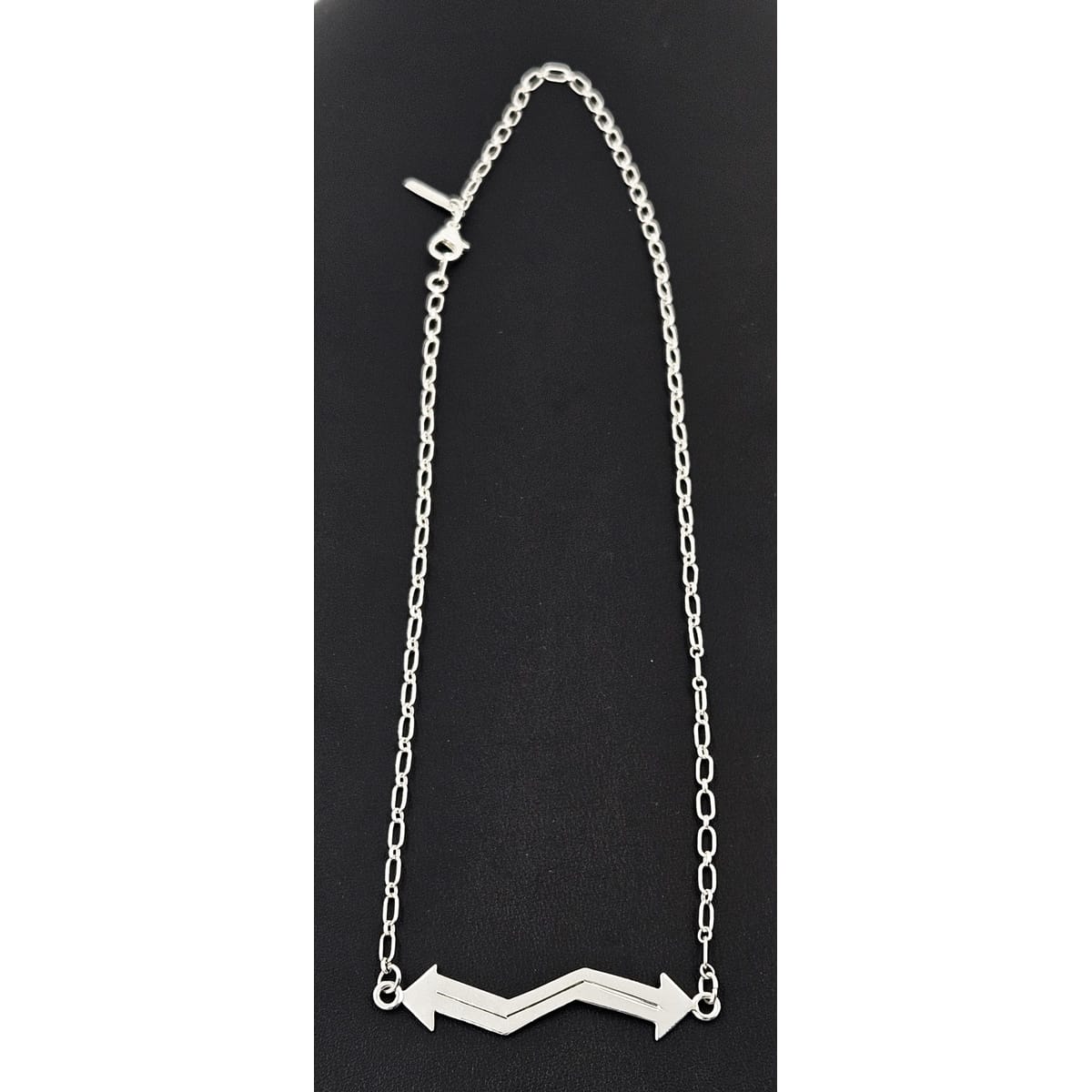 Thompson Navajo Jewelry H & V Thompson Navajo Sterling Silver Unisex Reversible Arrow Necklace
