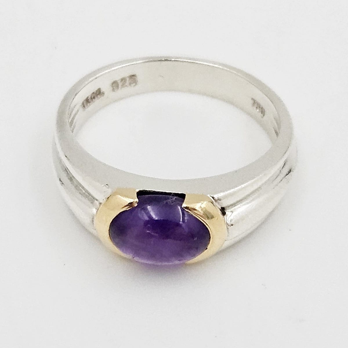 Tiffany & Co. Jewelry Antique Tiffany & Co Sterling 14k Gold Amethyst Ring w/ Bag