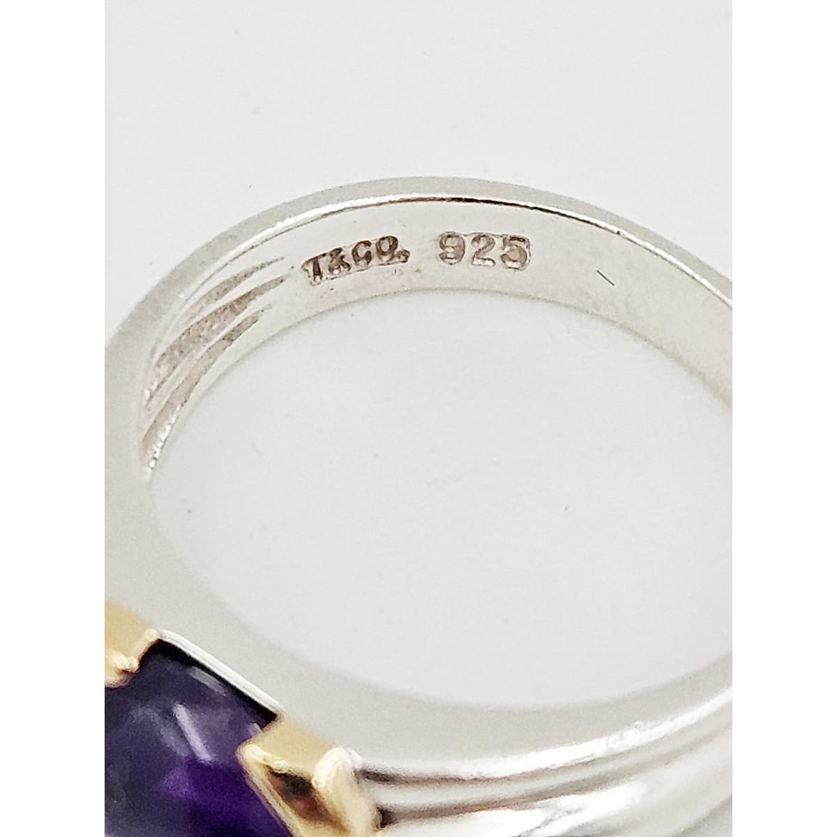 Tiffany & Co. Jewelry Antique Tiffany & Co Sterling 14k Gold Amethyst Ring w/ Bag