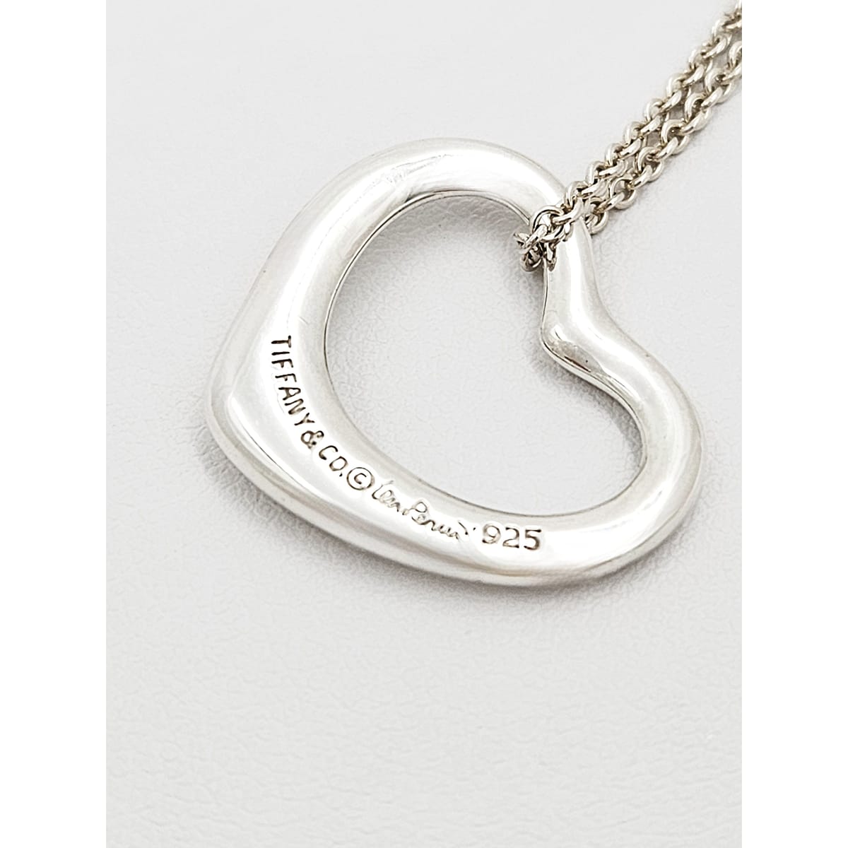 Tiffany & Co. Jewelry Superb Tiffany&Co Elsa P Solid Sterling Silver Heart Pendant Necklace