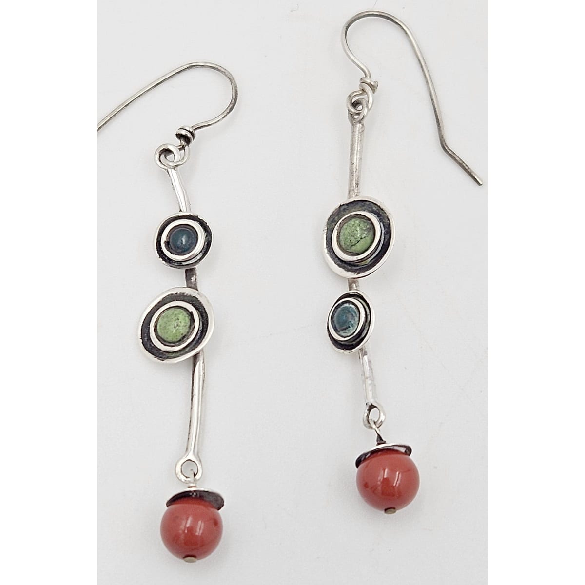 TMCMH Jewelry Designer Signed Sterling Stone Earrings