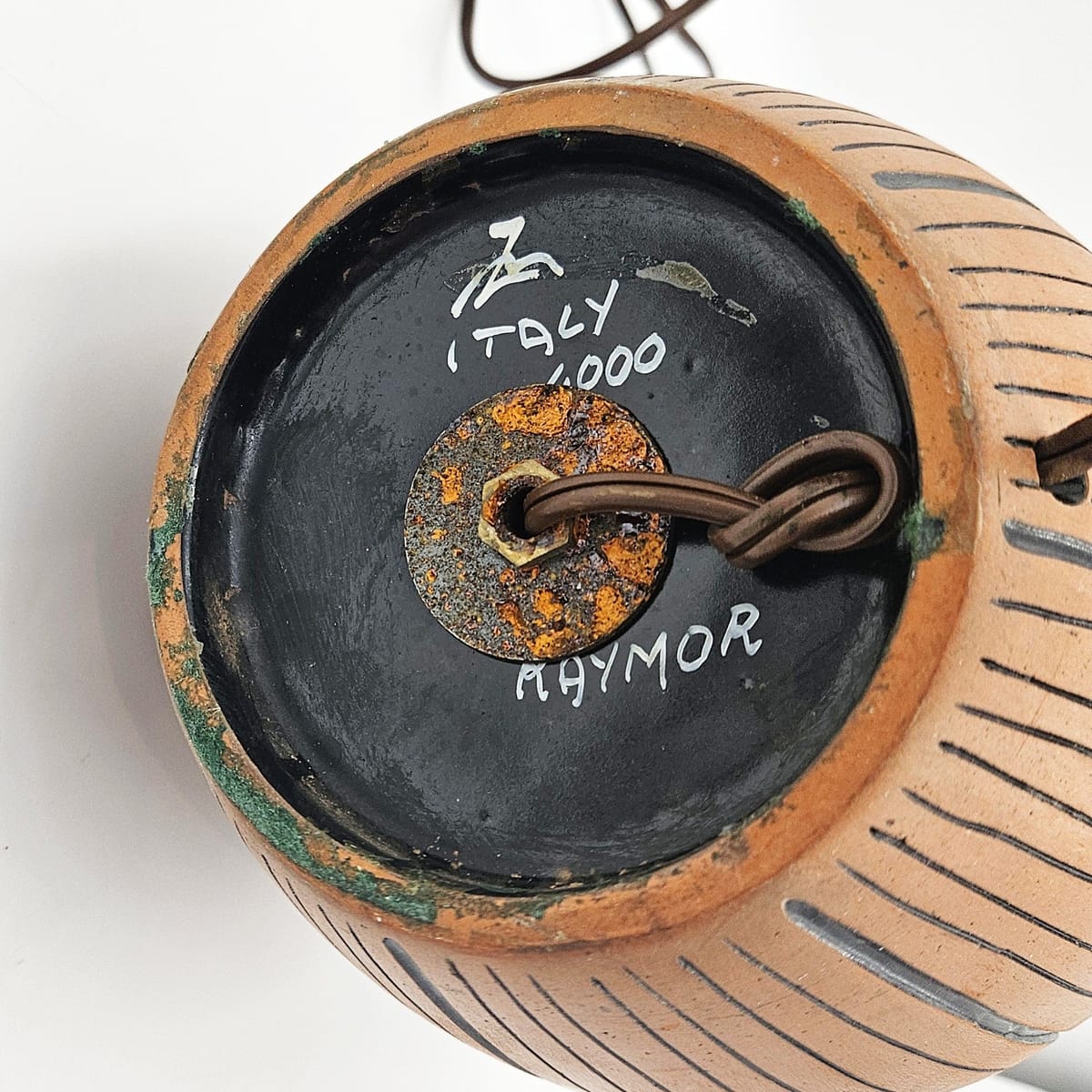 Ugo Zaccagnini Italy for Raymor Bitossi Lighting MCM Ugo Zaccagnini Italy Raymor Bitossi Ceramic Table Lamp