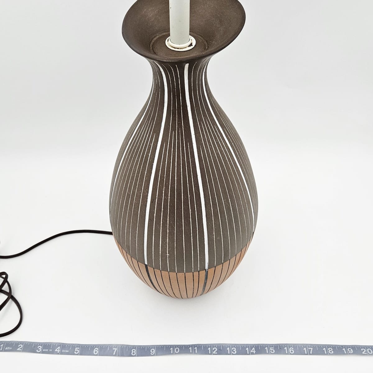 Ugo Zaccagnini Italy for Raymor Bitossi Lighting MCM Ugo Zaccagnini Italy Raymor Bitossi Ceramic Table Lamp
