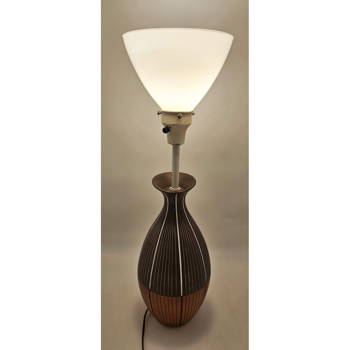 Ugo Zaccagnini Italy for Raymor Bitossi Lighting MCM Ugo Zaccagnini Italy Raymor Bitossi Ceramic Table Lamp