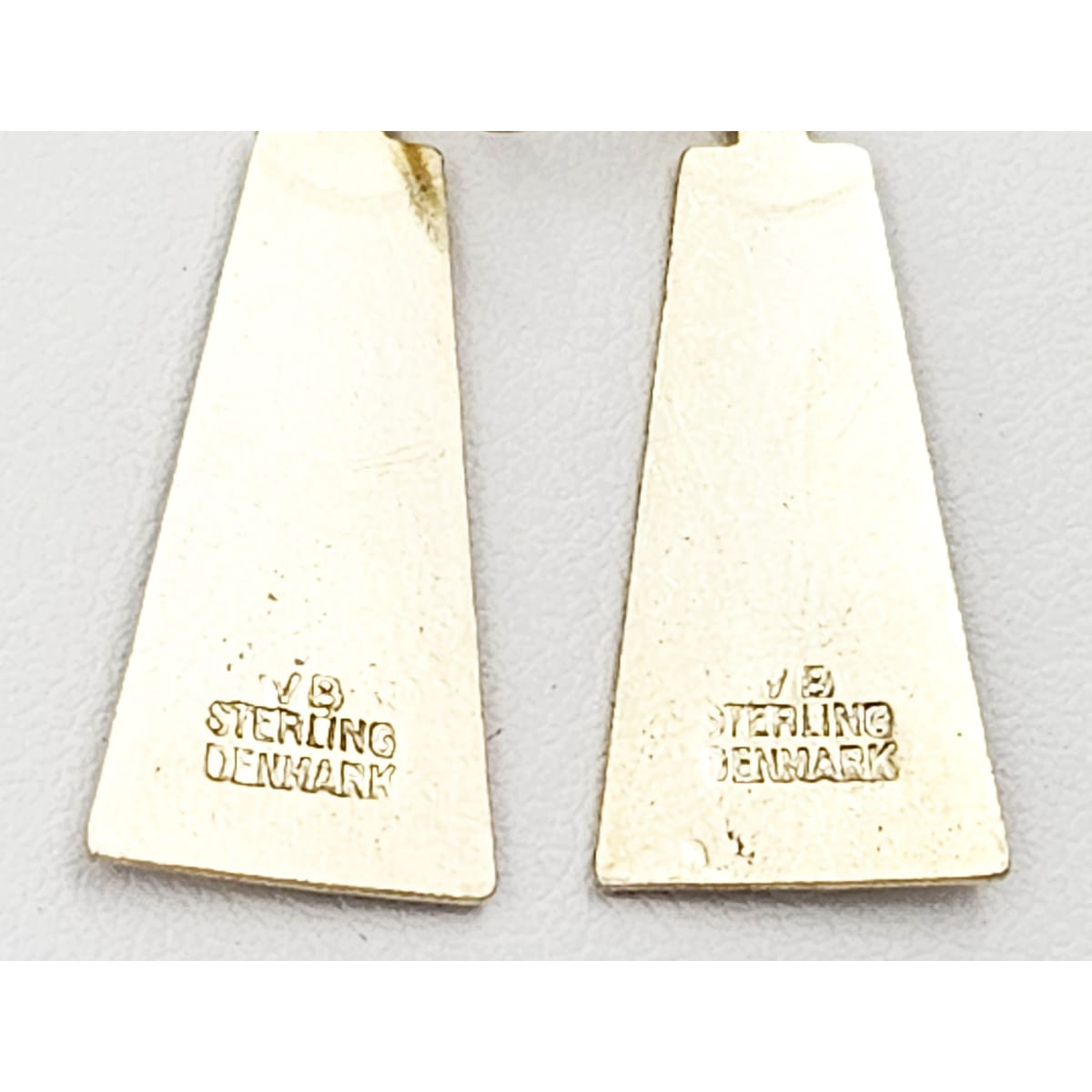 Volmer Bahner Jewelry Danish Designer Volmer Bahner Sterling & Enamel Earrings Circa 1950s