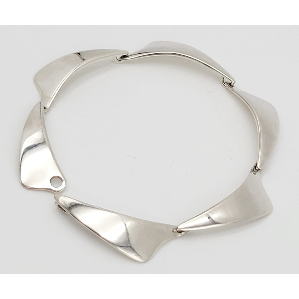 A & K Denmark Jewelry Aarre & Krogh Denmark Sterling Modernist Bracelet Circa 1960s
