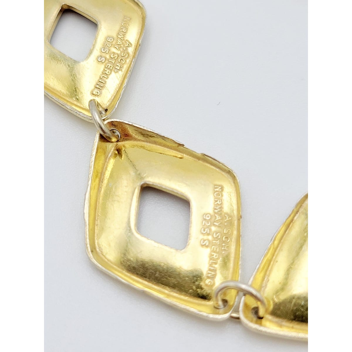 Albert Scharning Jewelry Norwegian Designer Albert Scharning Sterling & Guilloche Enamel Bracelet 1950s