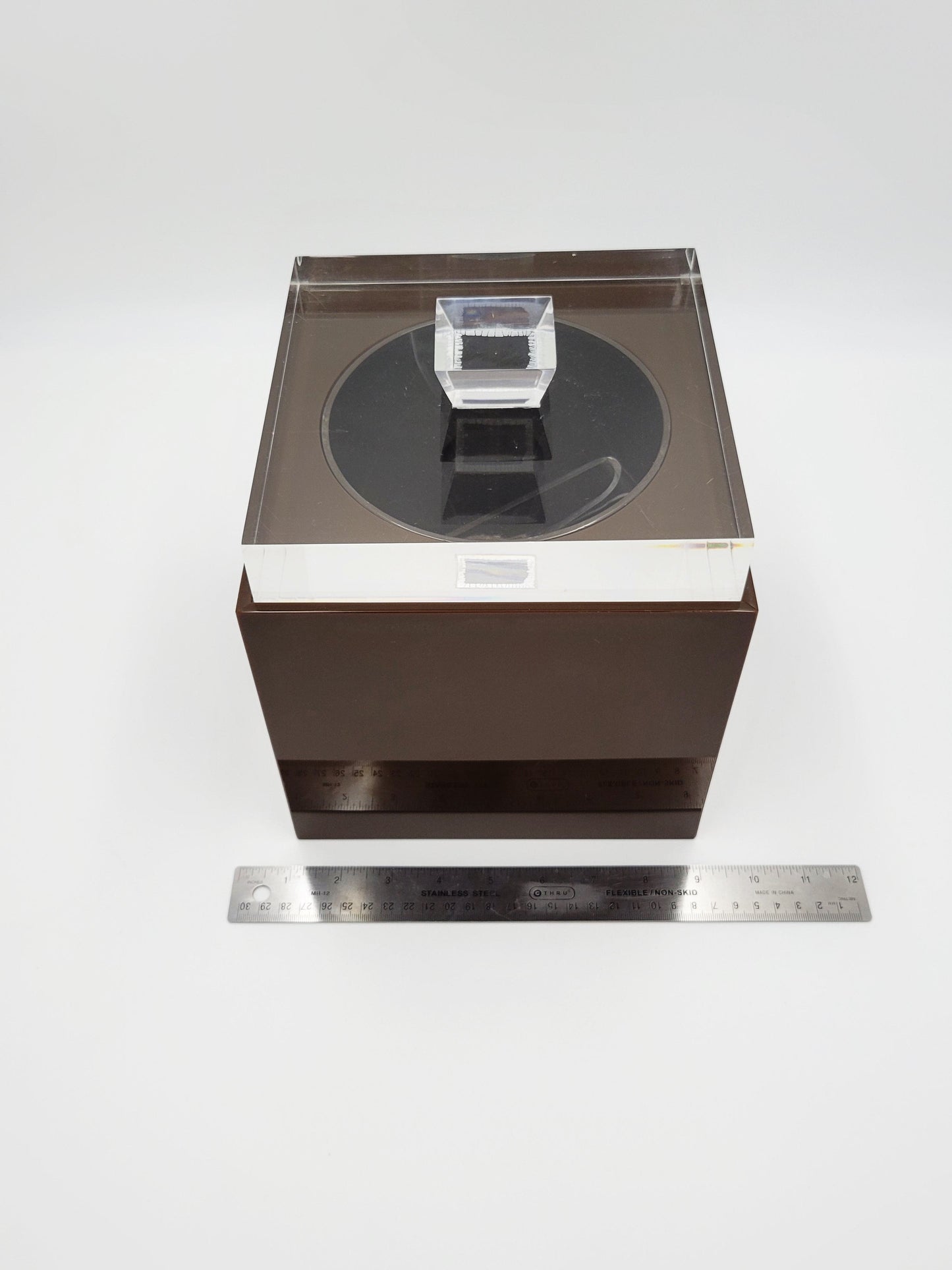 Alessandro Albrizzi Barware Superb Vintage Solid Lucite Alessandro Albrizzi Italy Ice Bucket