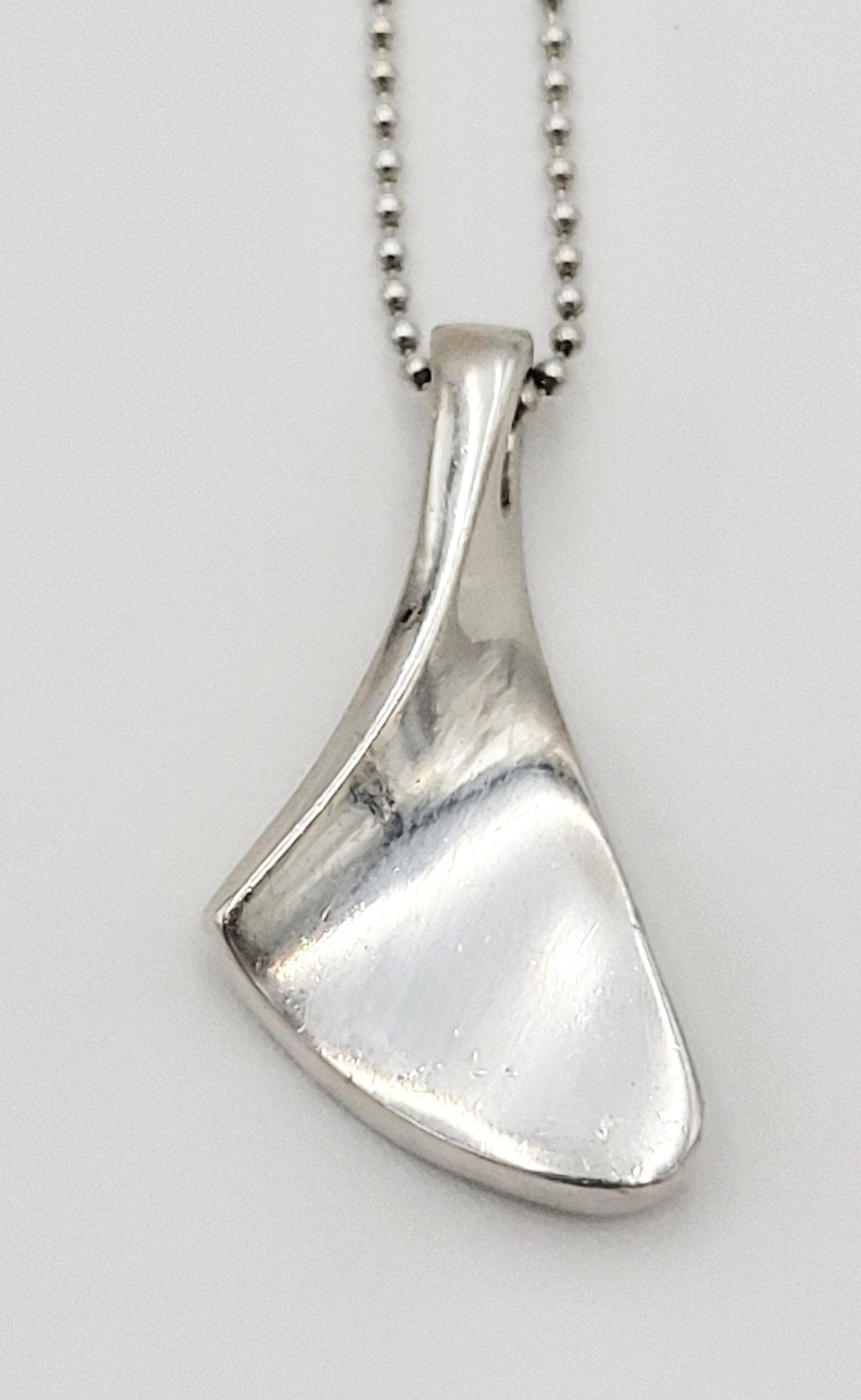 Arne Johansen Jewelry Vintage Arne Johansen Denmark 925S Modernist 3-D Sterling Pendant Necklace