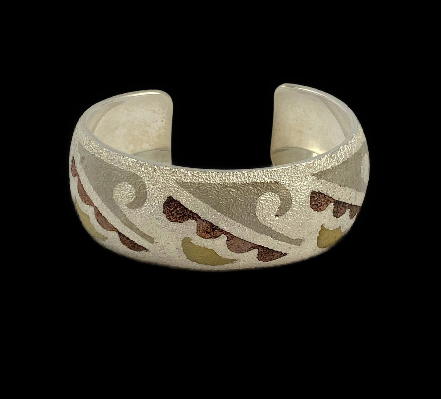 Ben Nighthorse Jewelry VNTG One of a Kind Ben NIGHTHORSE Cheyenne Wide Colorful 925SS Modernist Cuff