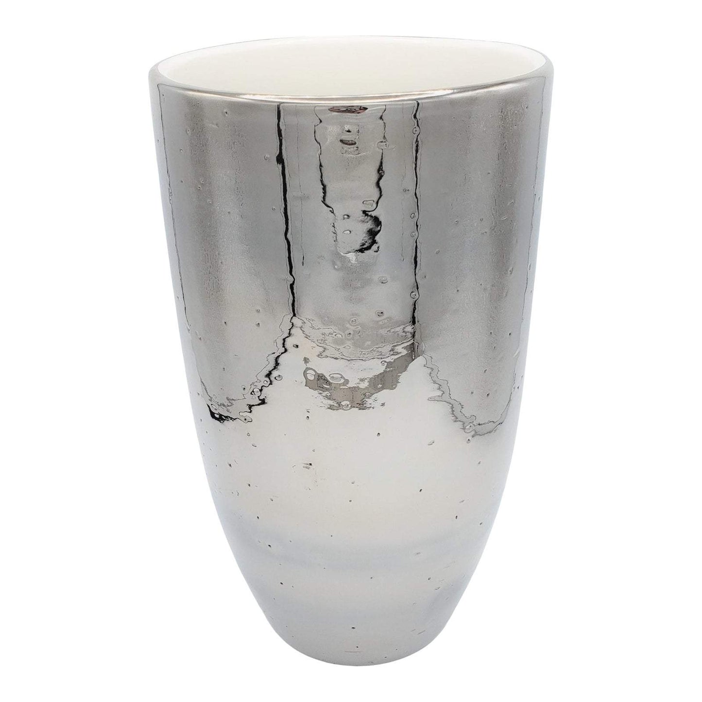 Bitossi Vase Vintage Bitossi Italy Silver Ripple Glaze Italian Ceramic Vase Mint Condition!