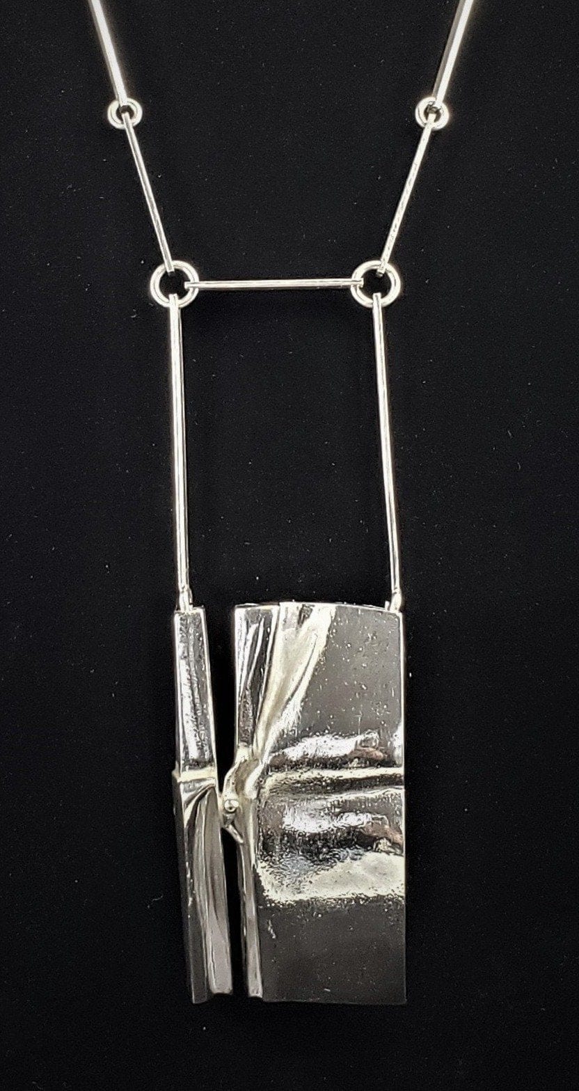 Bjorn Weckstrom Jewelry Superb Bjorn Weckstrom Sterling Sculptor Series Runway Statement Necklace 1970