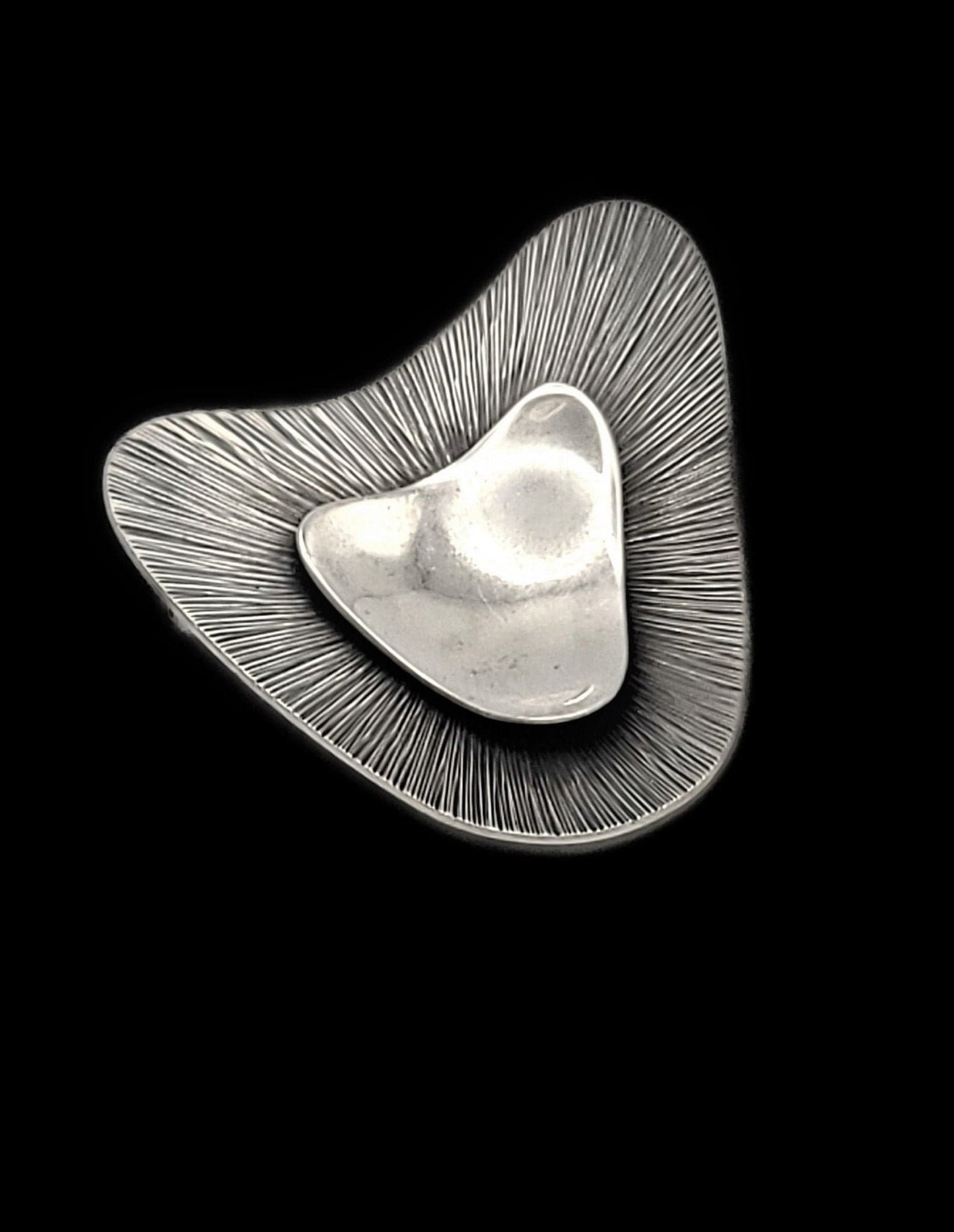 Borresen Lassen Jewelry Vintage 925SS Børresen Lassen B&L Modernist Retro Atomic Amoeba 2 Tier Brooch