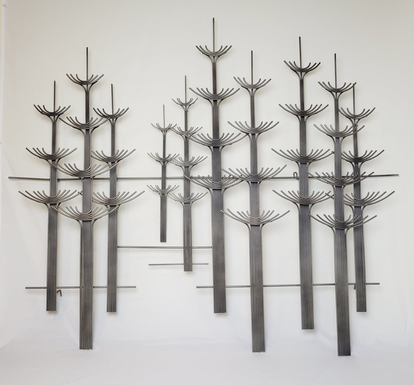 C Jere Art Vintage Monumental C Jere Artisan House Forest of Trees Wall Sculpture