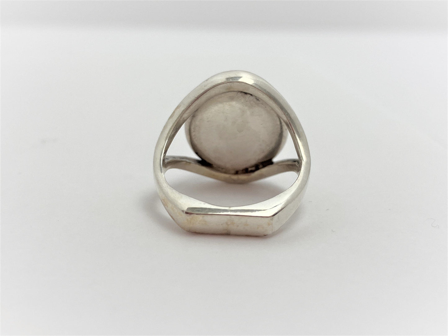 Danish Jewelry Vintage Danish Sterling Silver & Pink Rhodochrosite Domed Petite Ring Size 4.25