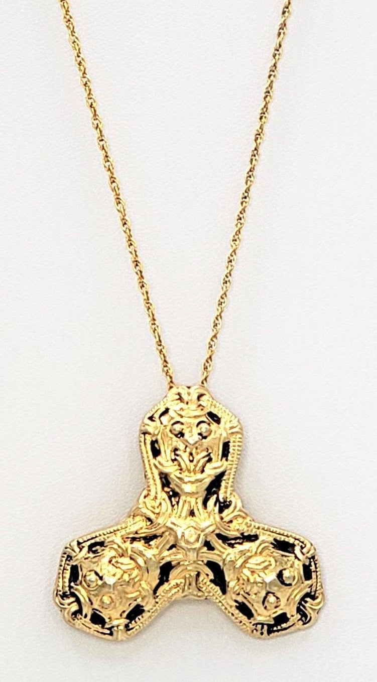 David Andersen Jewelry Norwegian Designer David Andersen Sterling SAGA Series Viking Necklace 1960s