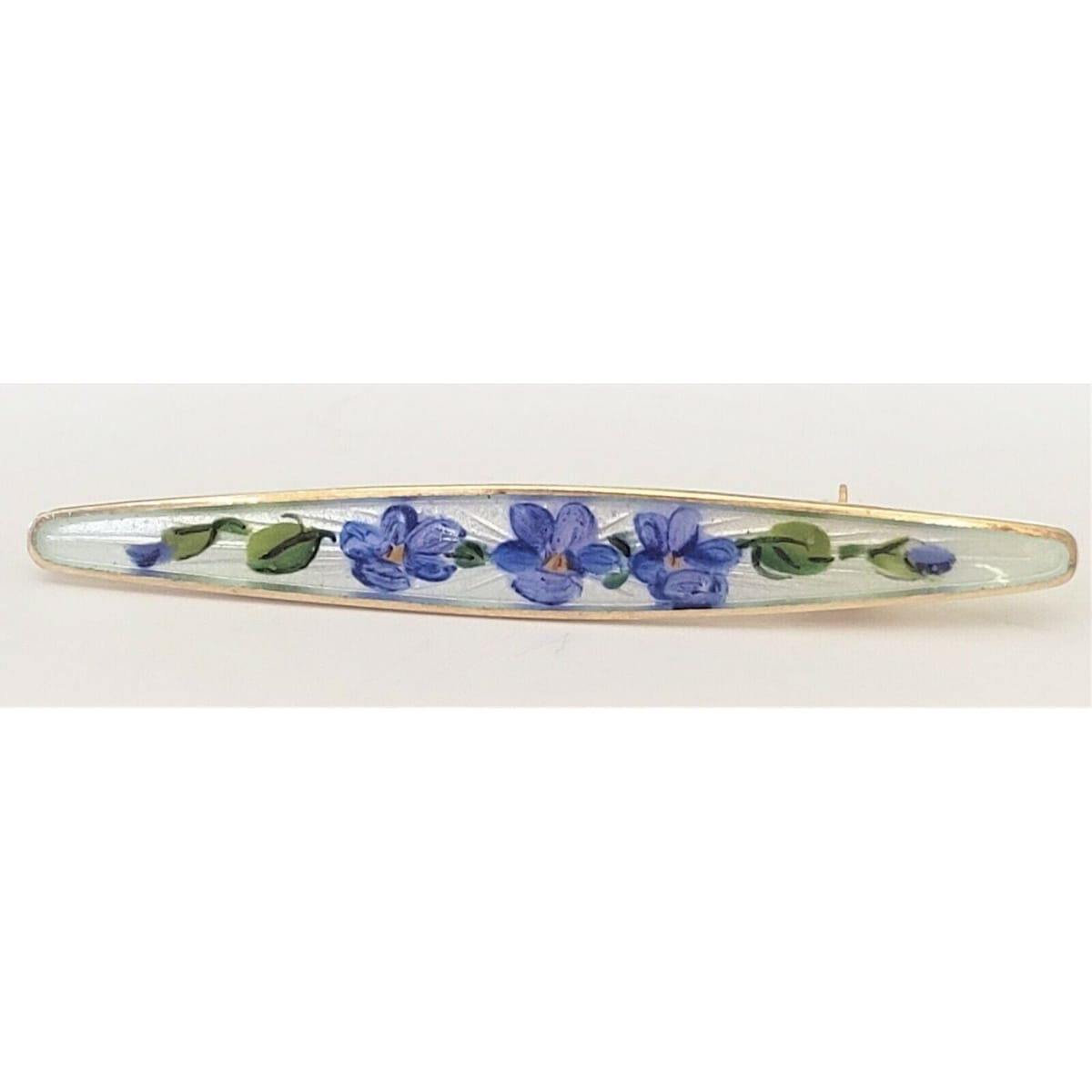 David Andersen Jewelry VTG Norwegian Designer David Andersen Sterling & Enamel Blue Bells Flower Pin