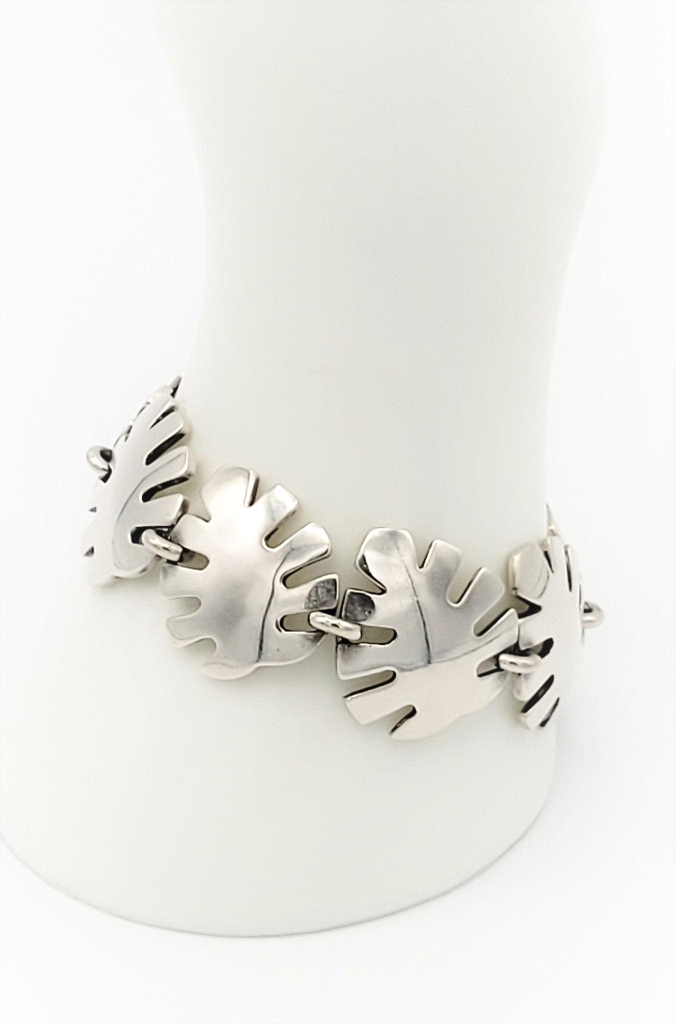 Denmark Jewelry Vintage Denmark Modernist Abstract Amoeba Panel Links Bracelet Circa 1960s