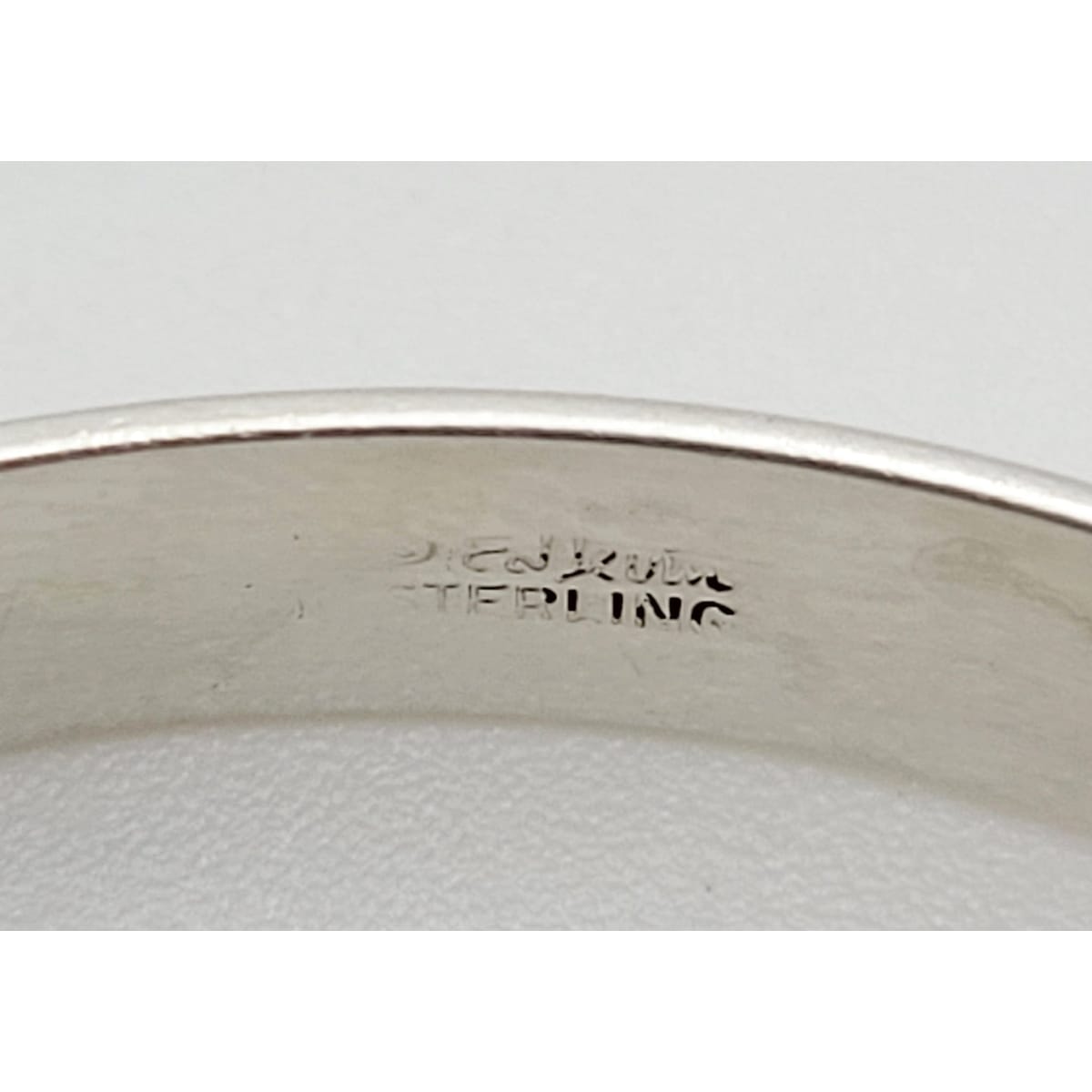 Ed Levin Jewelry Superb Ed Levin Sterling Silver & Cabochon Modernist Cuff Bracelet 1960/70s