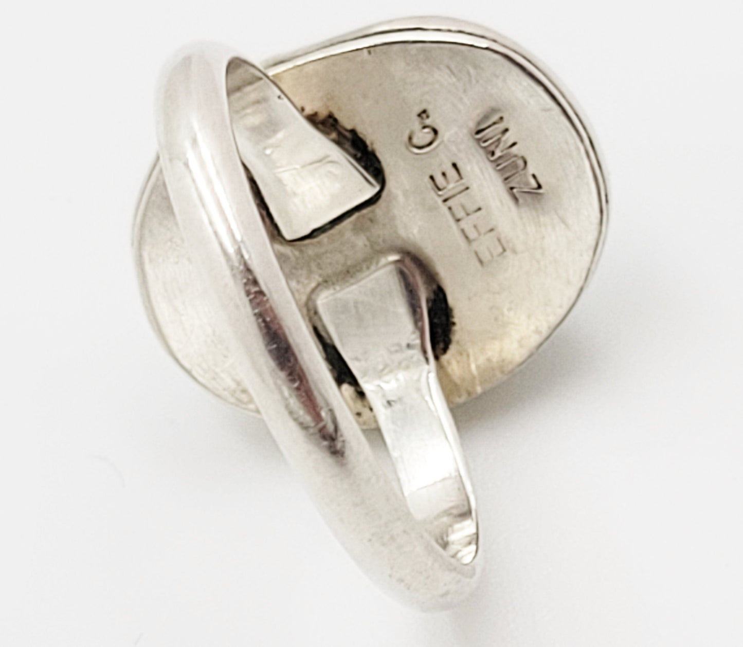 Effie C Zuni Jewelry Vintage Sterling & Turquoise Effie Calavaza Zuni Native Handmade Snake Ring