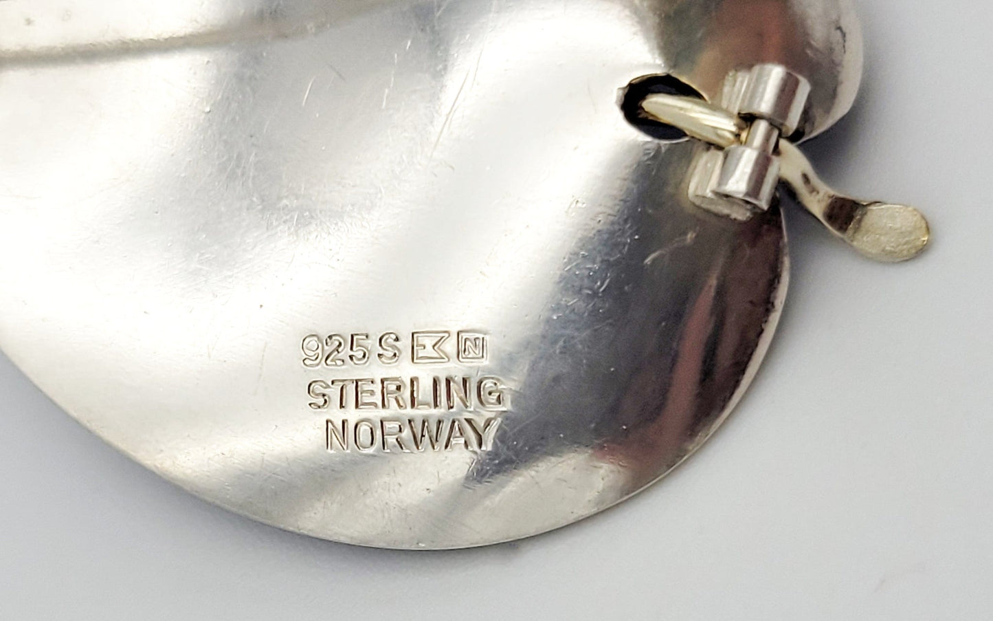 Einar Modahl Jewelry Rare Einar Modahl Norway Sterling Enamel Calle Lily Flower Brooch 30/40s