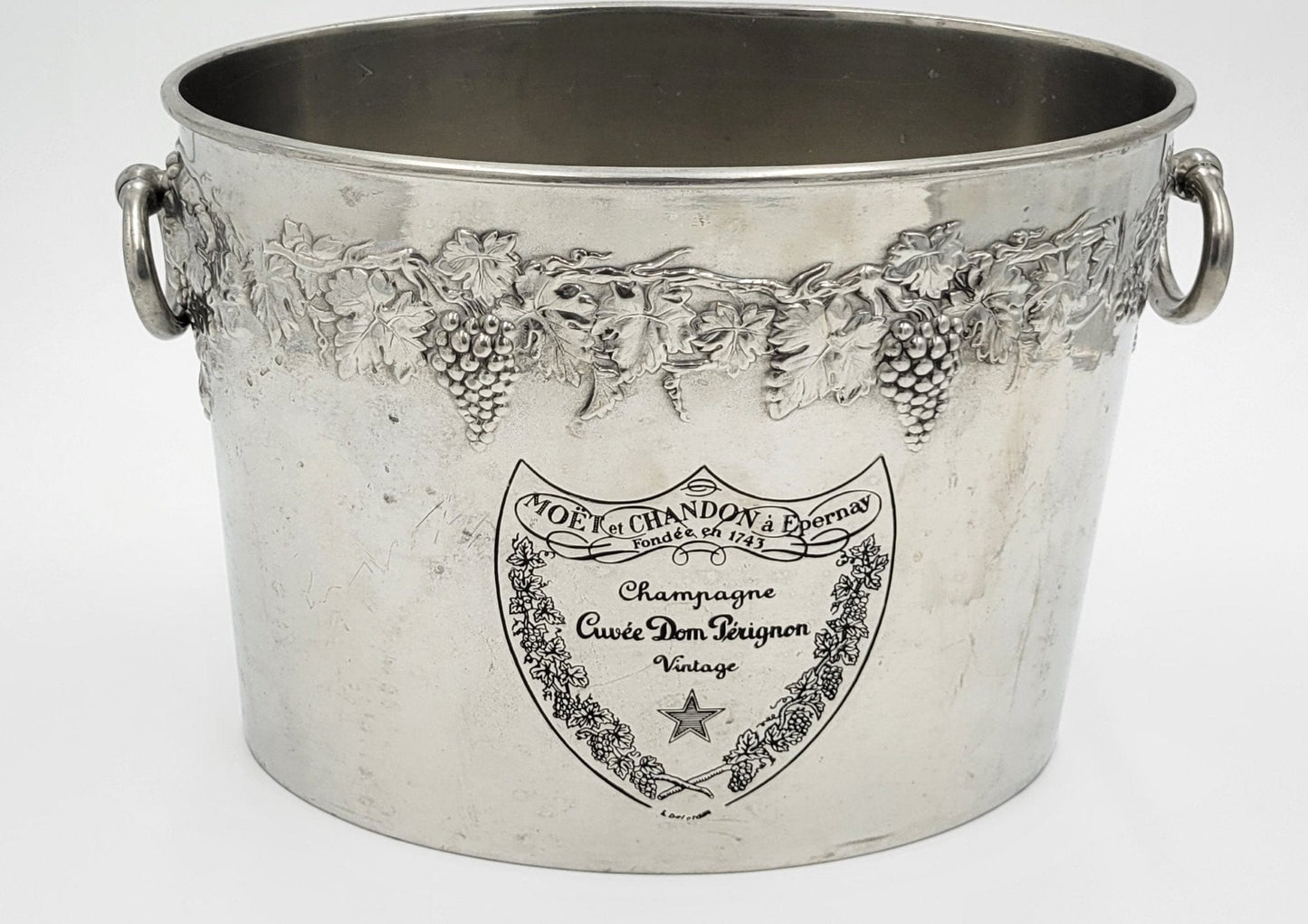 Etain Dom Perignon Barware Superb Vintage Moet & Chandon Dom Perignon DBL Magnum Champagne Cooler RARE!