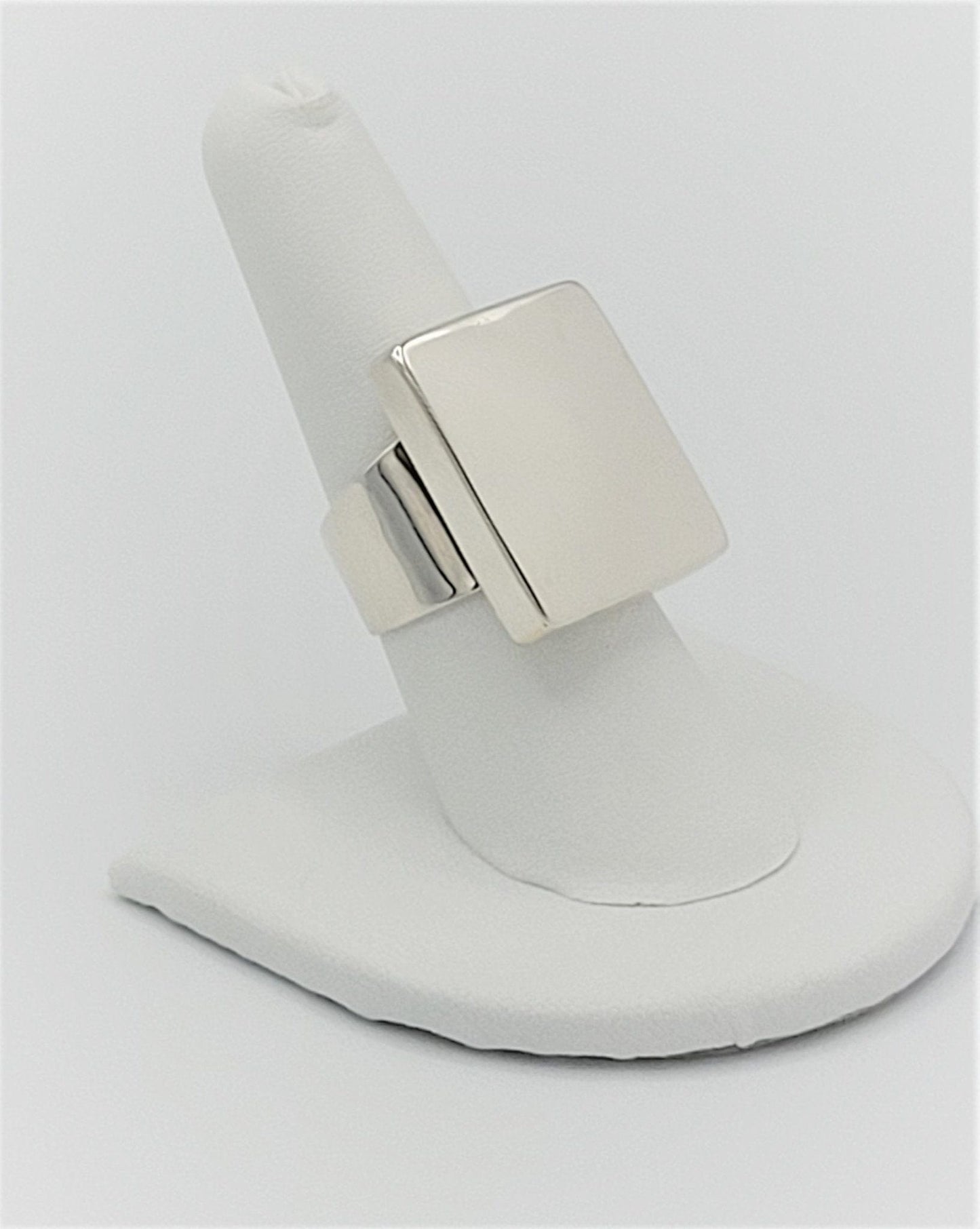 Gene Natan Jewelry Vintage 925 Sterling Silver Gene Natan Navajo Large Modernist Square Dome Ring