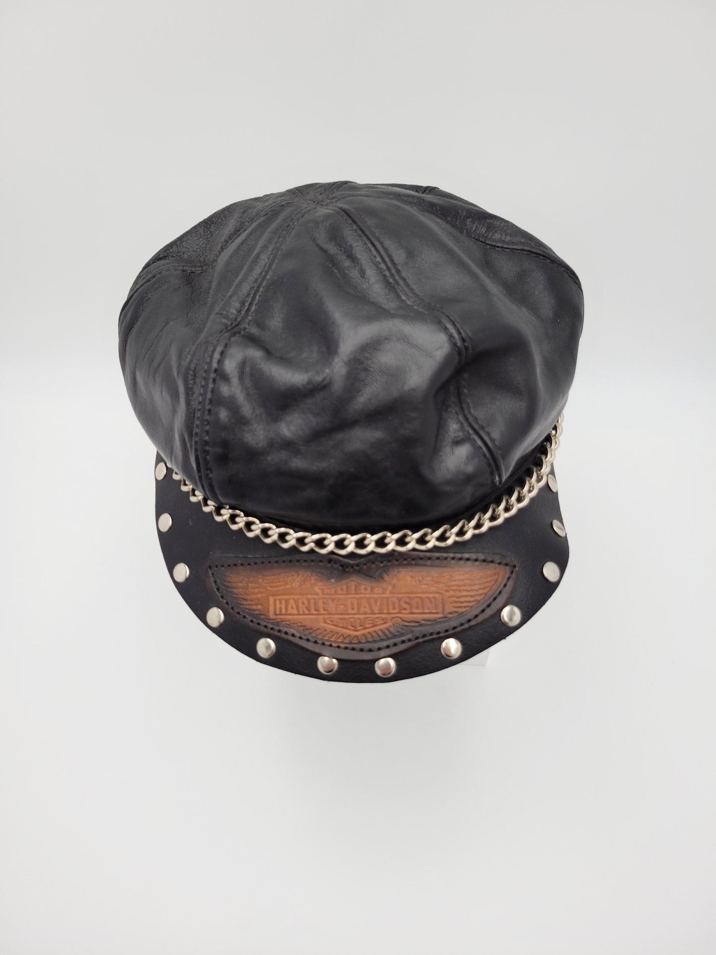 Harley Davidson Hats Vintage Designer Harley Davidson Leather Cap