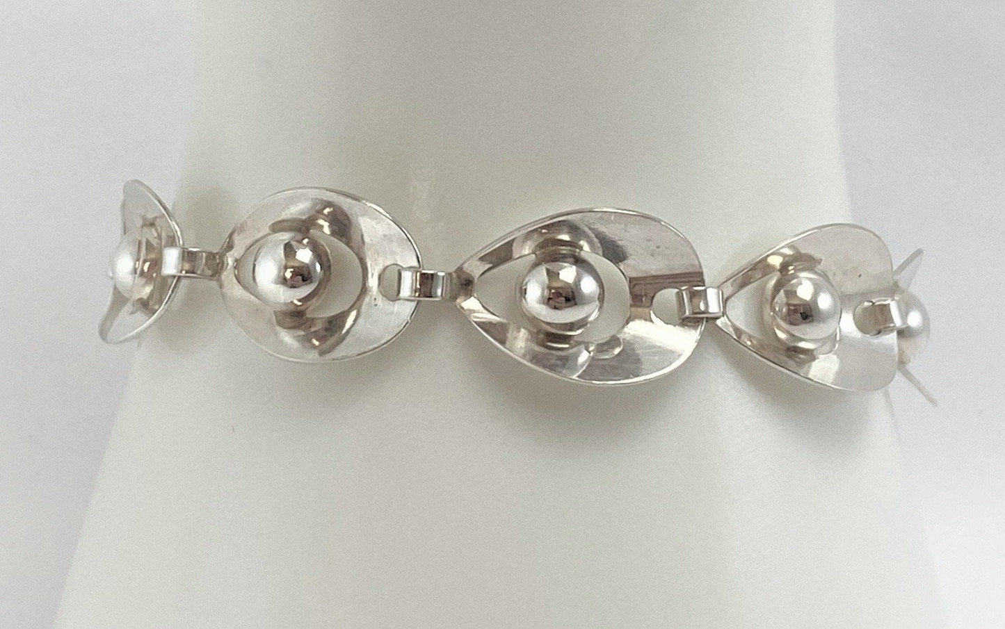 Hermann Siersbol Jewelry Vintage Hermann Siersbol Denmark 925 Sterling Silver Modernist Link Bracelet