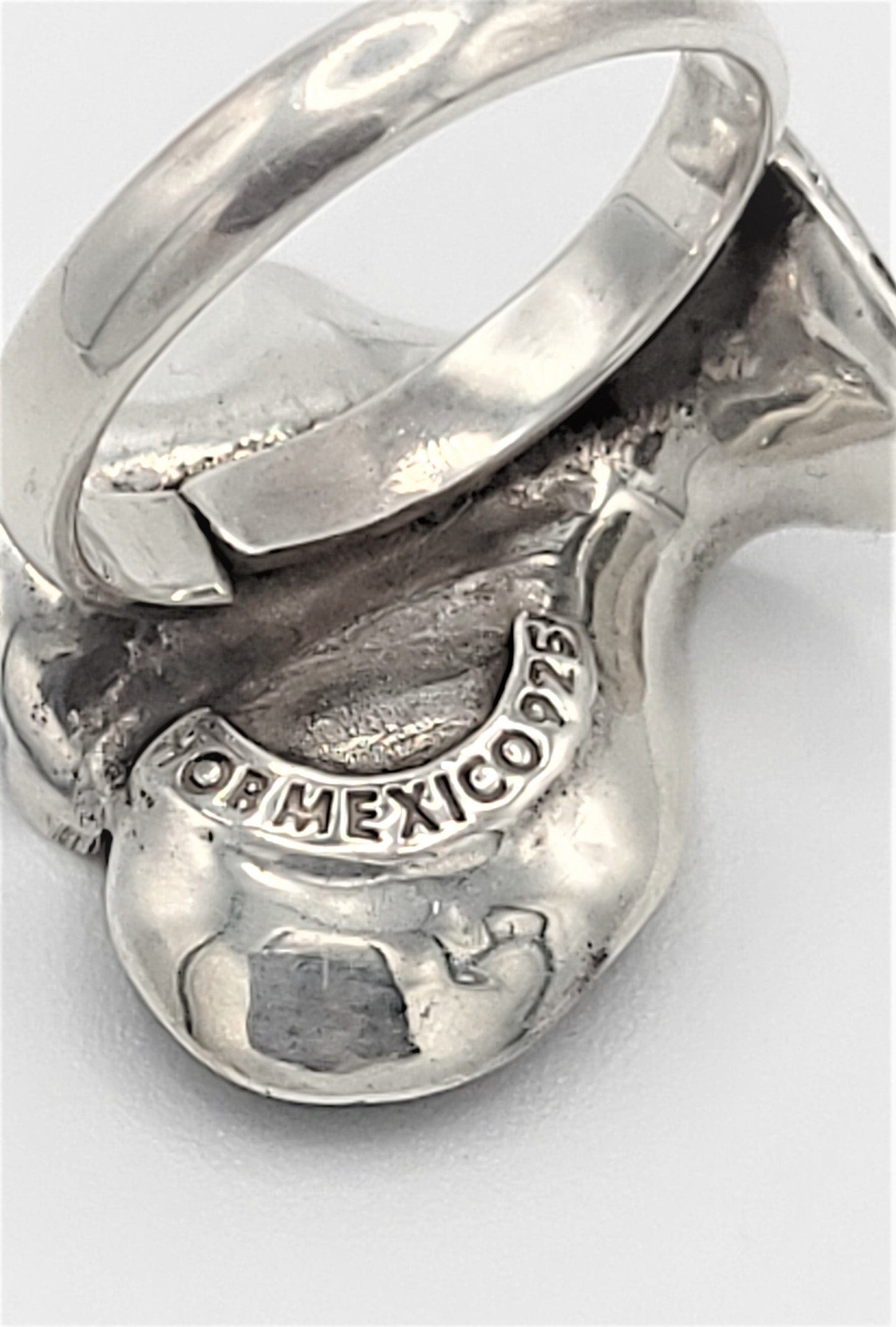 HOB Jewelry Designer HOB Mexico New York Abstract Mod Flower Sterling Cocktail Ring 1980s