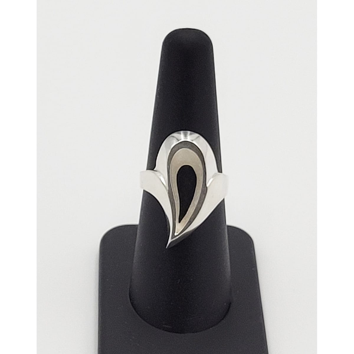Ibsen & Weeke Jewelry Danish Designers Ibsen Weeke Sterling Abstract Modernist Tear Drop Ring 1960s