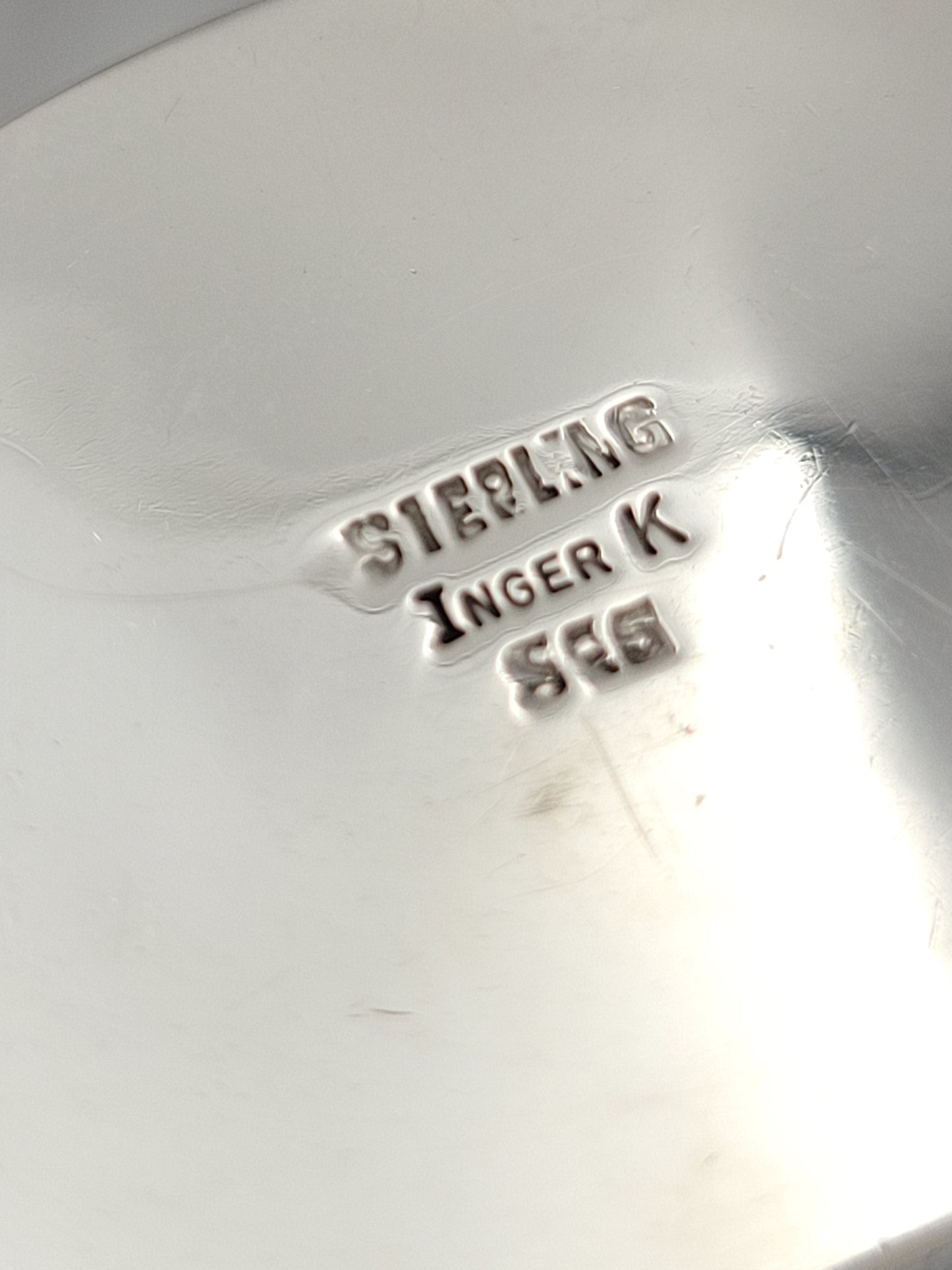 Inger K Jewelry Danish Born Inger K Sterling & Malachite Scandinavian Modernist Necklace