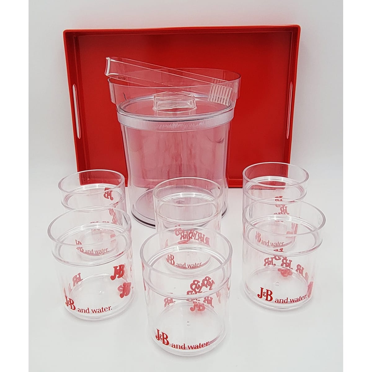 J & B Scotch Whisky Barware Set J & B Lucite Tumbler Barware Set