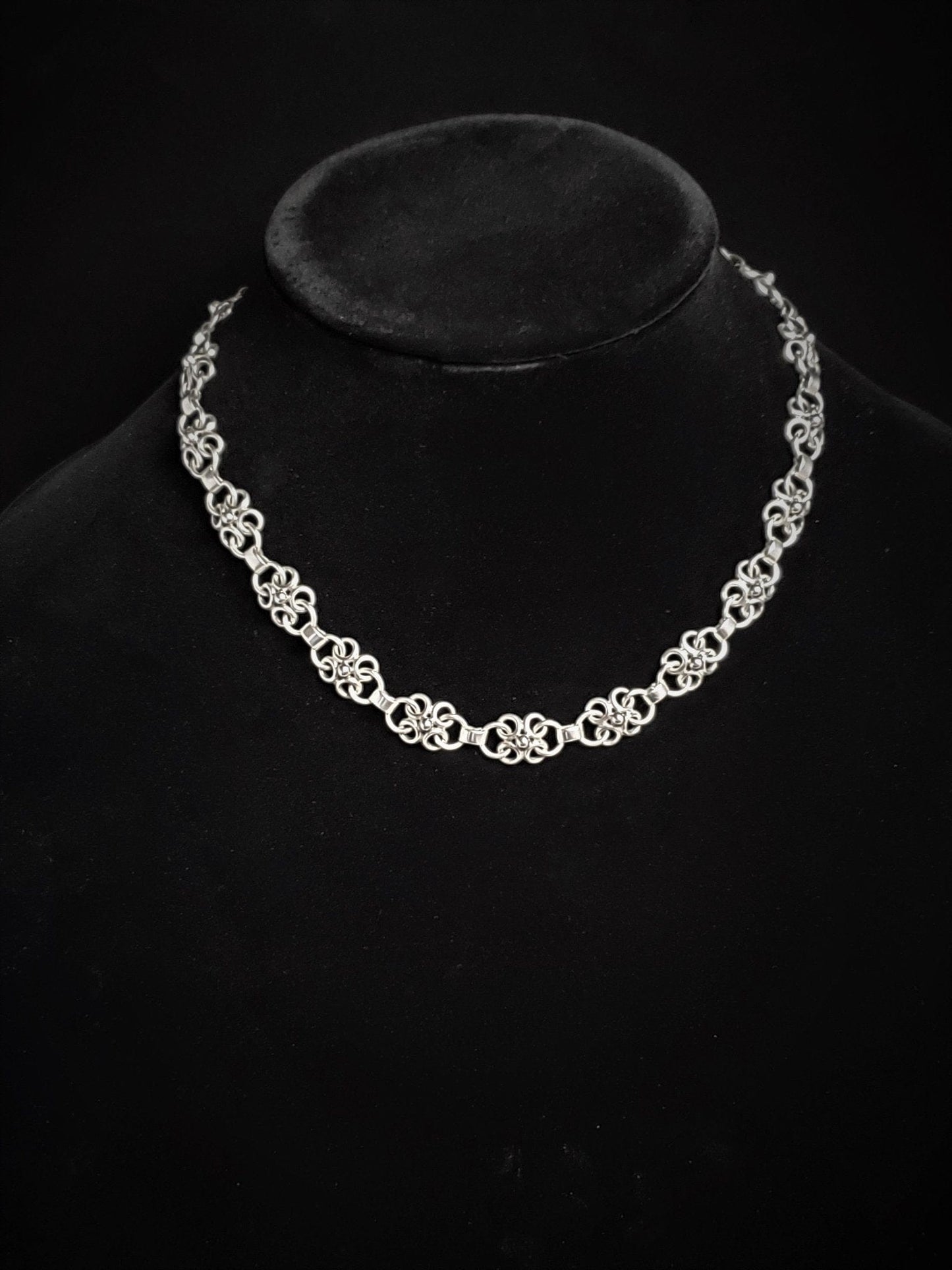 John Lauritzen Jewelry Vintage John Lauritzen Denmark 925SS MODERNIST Abstract Flower Necklace