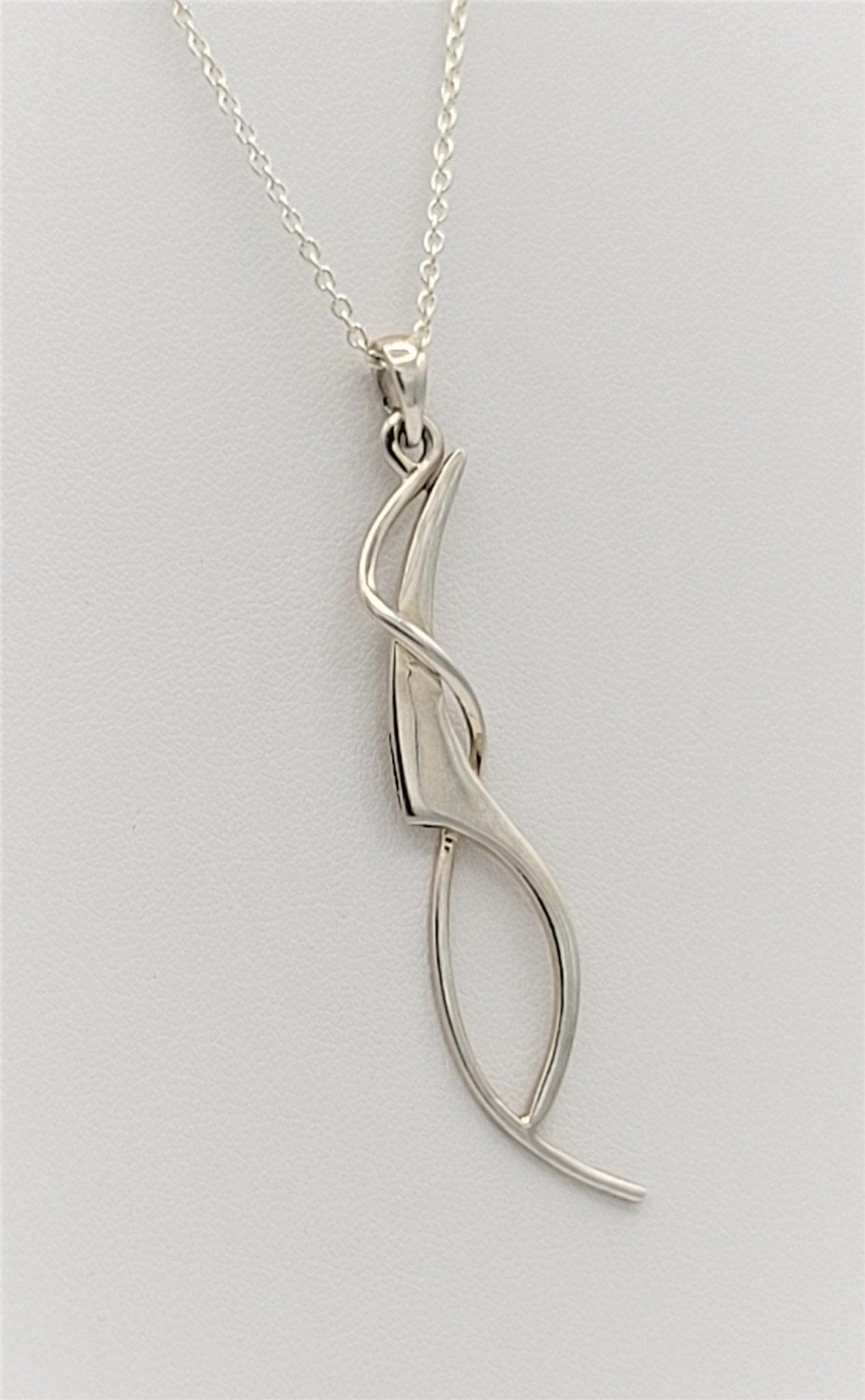 Kit Heath Jewelry Fabulous Vintage/Retired Kit Heath UK 925 Sterling Silver Abstract Pendant Necklace