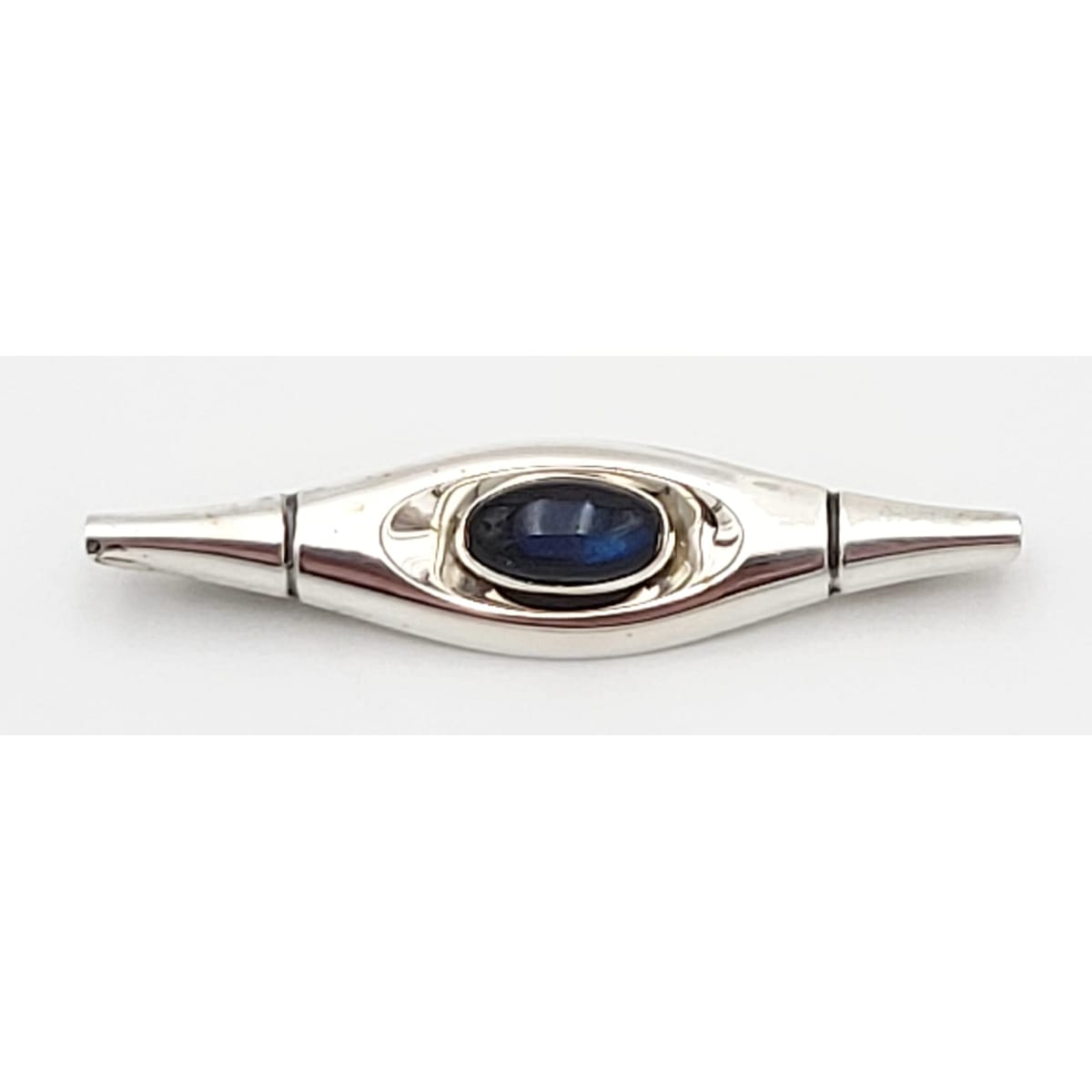 Kupittaan Kulta Jewelry Elis Kauppi Kupittaan Kulta Finland Modernist Sterling & Cabochon Brooch 1960