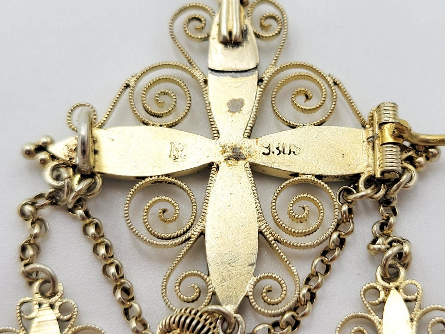 Marius Hammer Jewelry Rare Marius Hammer Norway Sterling Enamel LARGE Solje Necklace 1900s