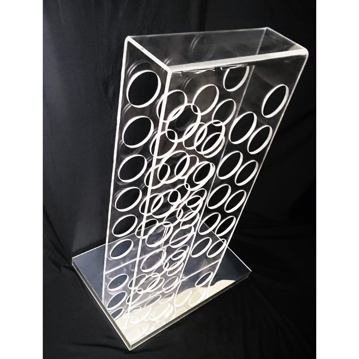 Milo Baughman Thayer Coggin Barware Baughman 4 Thayer Coggin Lucite & Mirrored Wine Rack 3 FT Tall! Circa 1960s