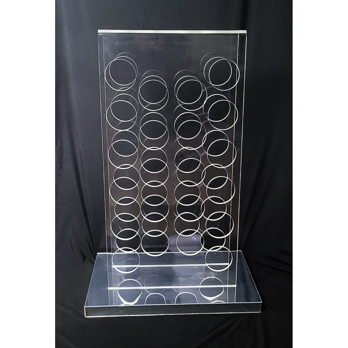 Milo Baughman Thayer Coggin Barware Baughman 4 Thayer Coggin Lucite & Mirrored Wine Rack 3 FT Tall! Circa 1960s