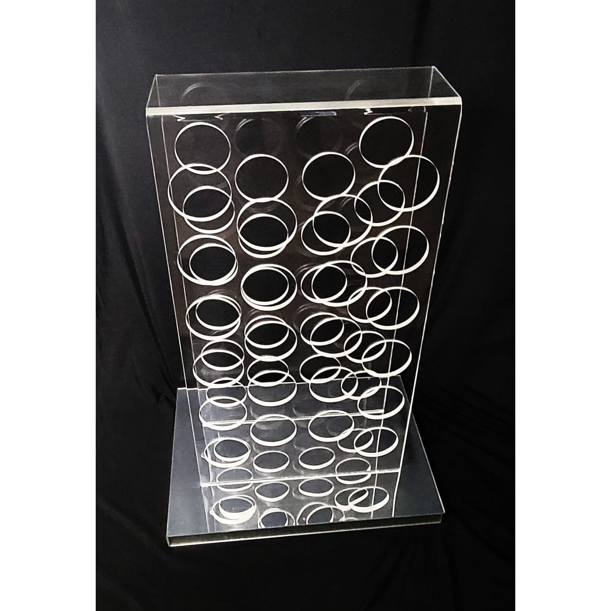 Milo Baughman Thayer Coggin Barware Baughman 4 Thayer Coggin Lucite & Mirrored Wine Rack 3 FT Tall! Circa 1960s