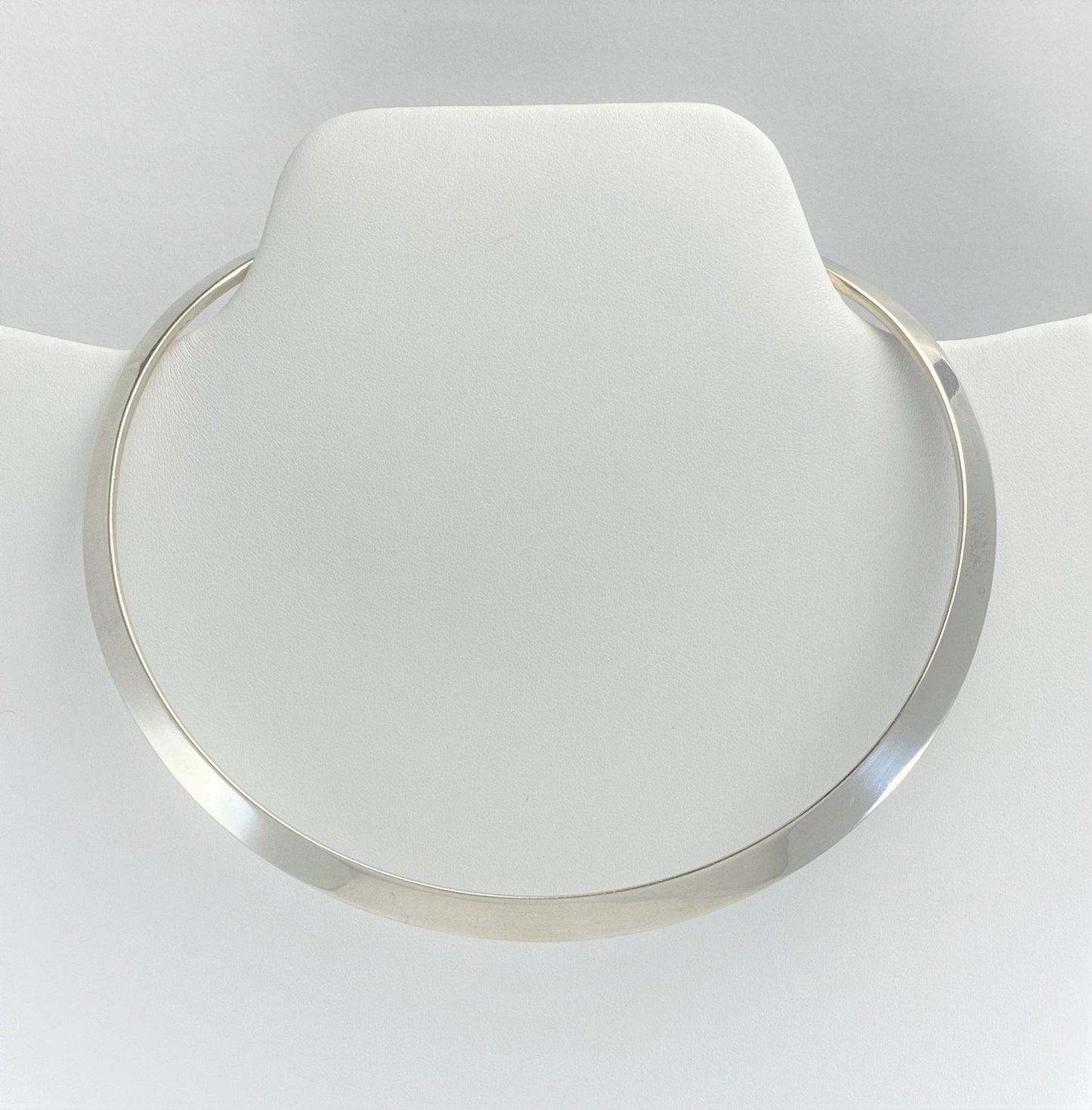 Niels Erik From Jewelry Vintage N.E. From Denmark 925 Minimalist Sterling Silver Choker Signed Danmark