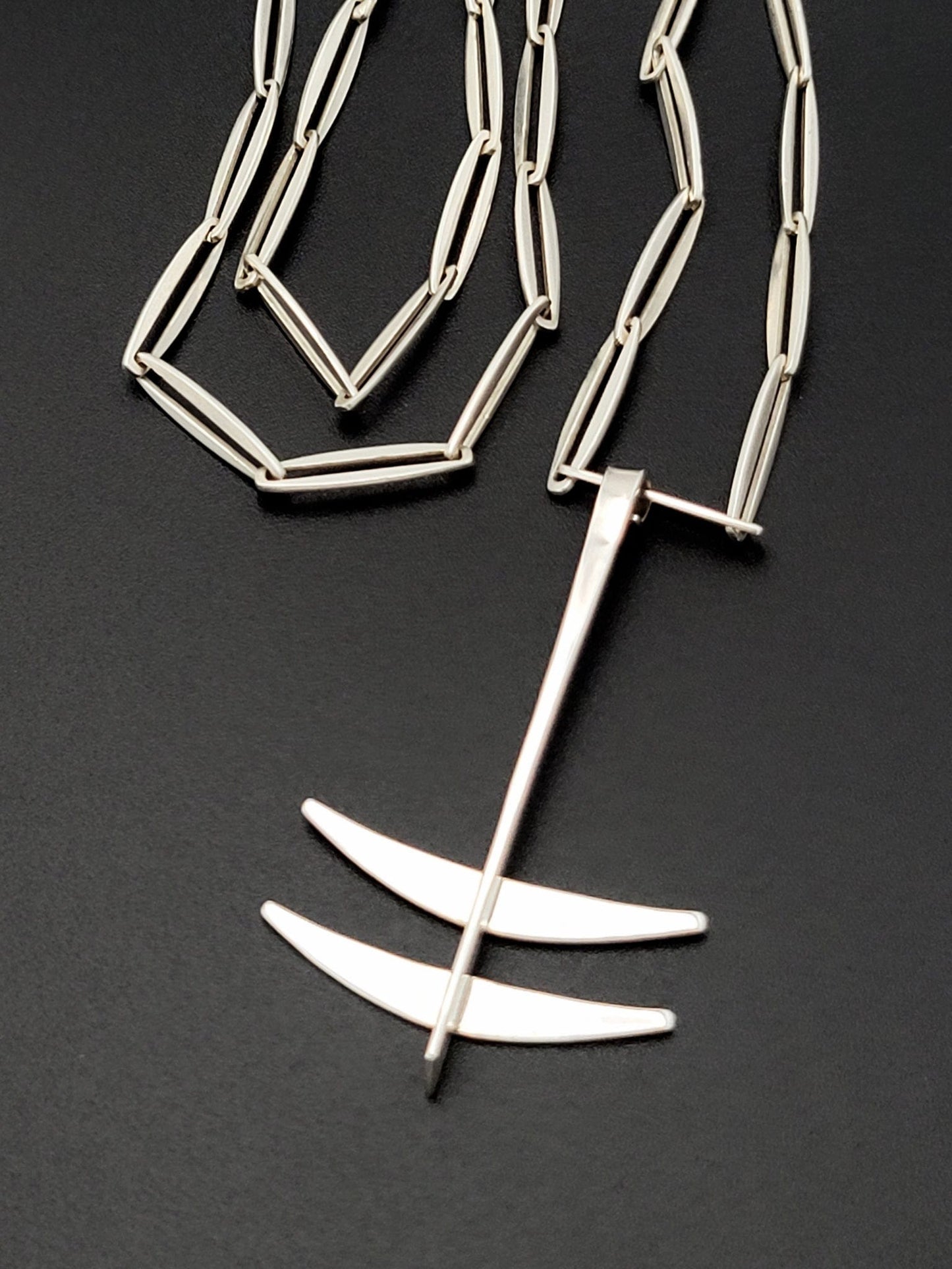 Norway Plus Designs Jewelry Norway Erling Christiansen Hand Wrought Sterling Viking Anchor Pendant Chain 60s